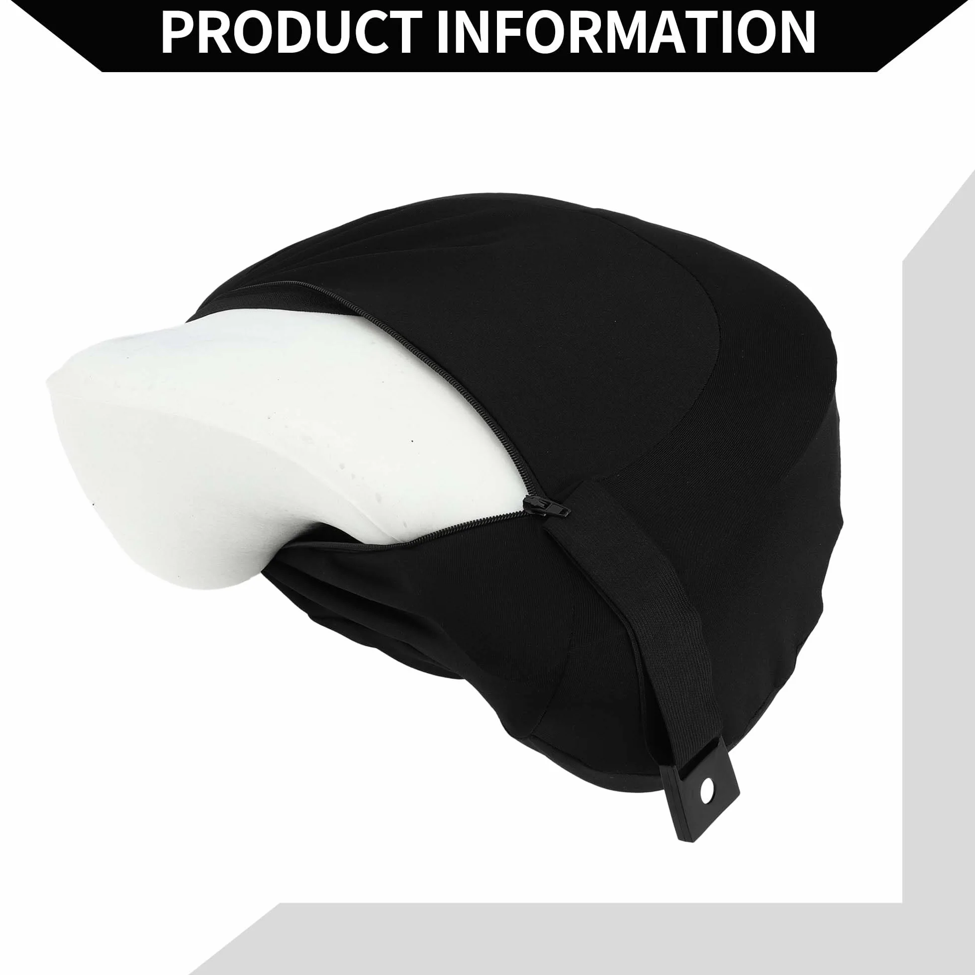 Poduszka pod szyję samochodowa/poduszka na zagłówek fotela samochodowego na plecy karku / oddychająca poliestrowa pianka z pamięcią kształtu / 1 szt. czarna