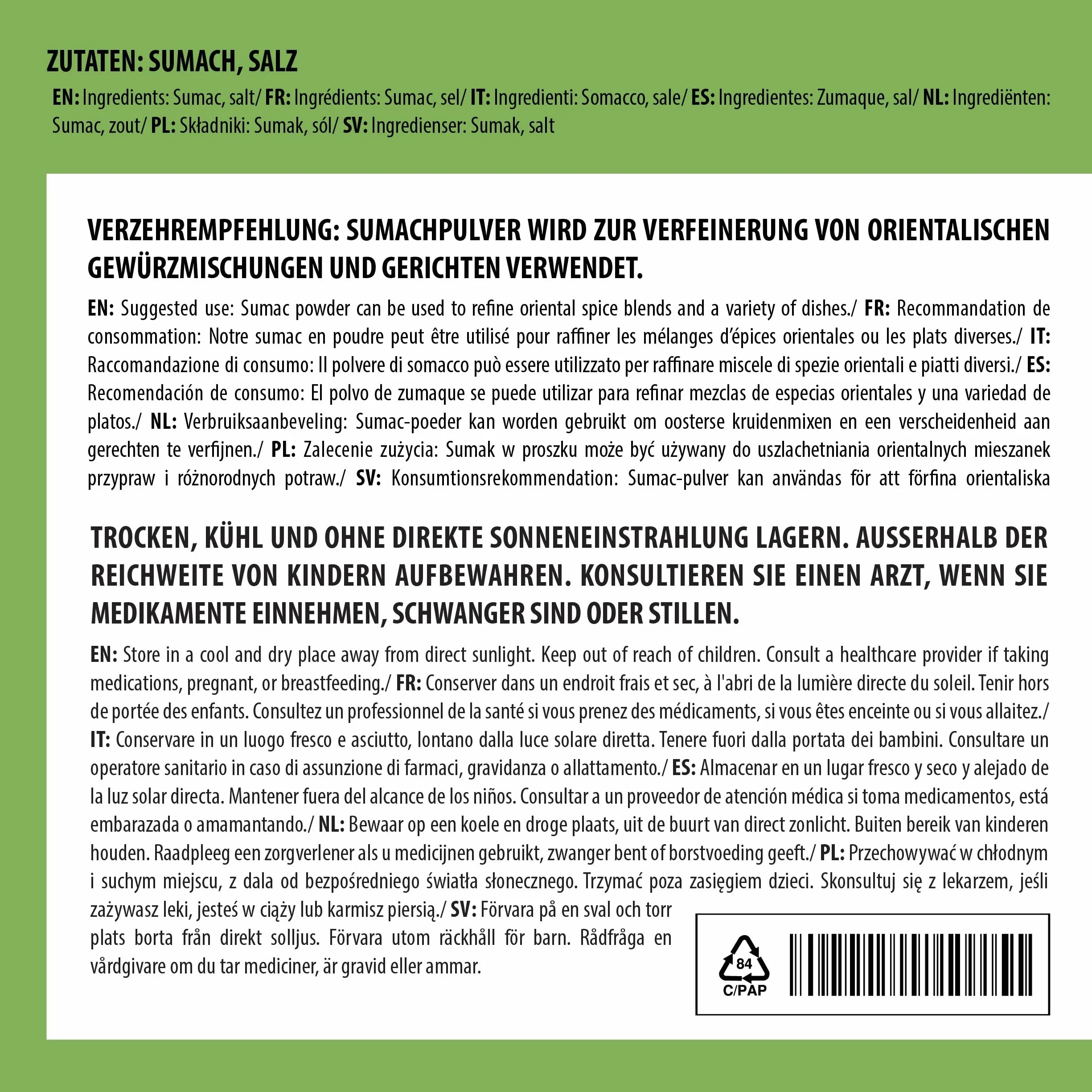 Przyprawa sumak 125 g mielona naturalna orientalna