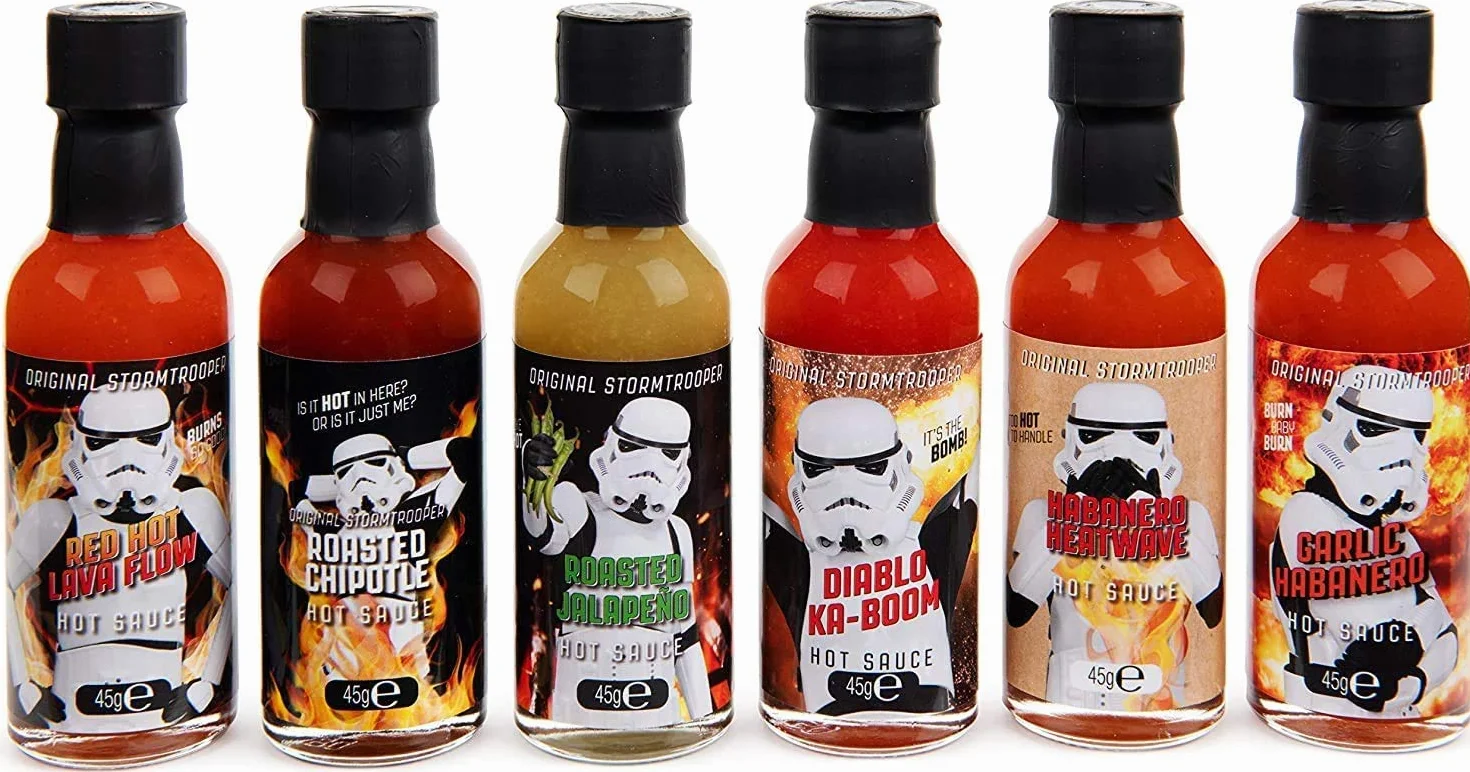Zestaw upominkowy Stormtrooper z 6 ostrymi sosami chili