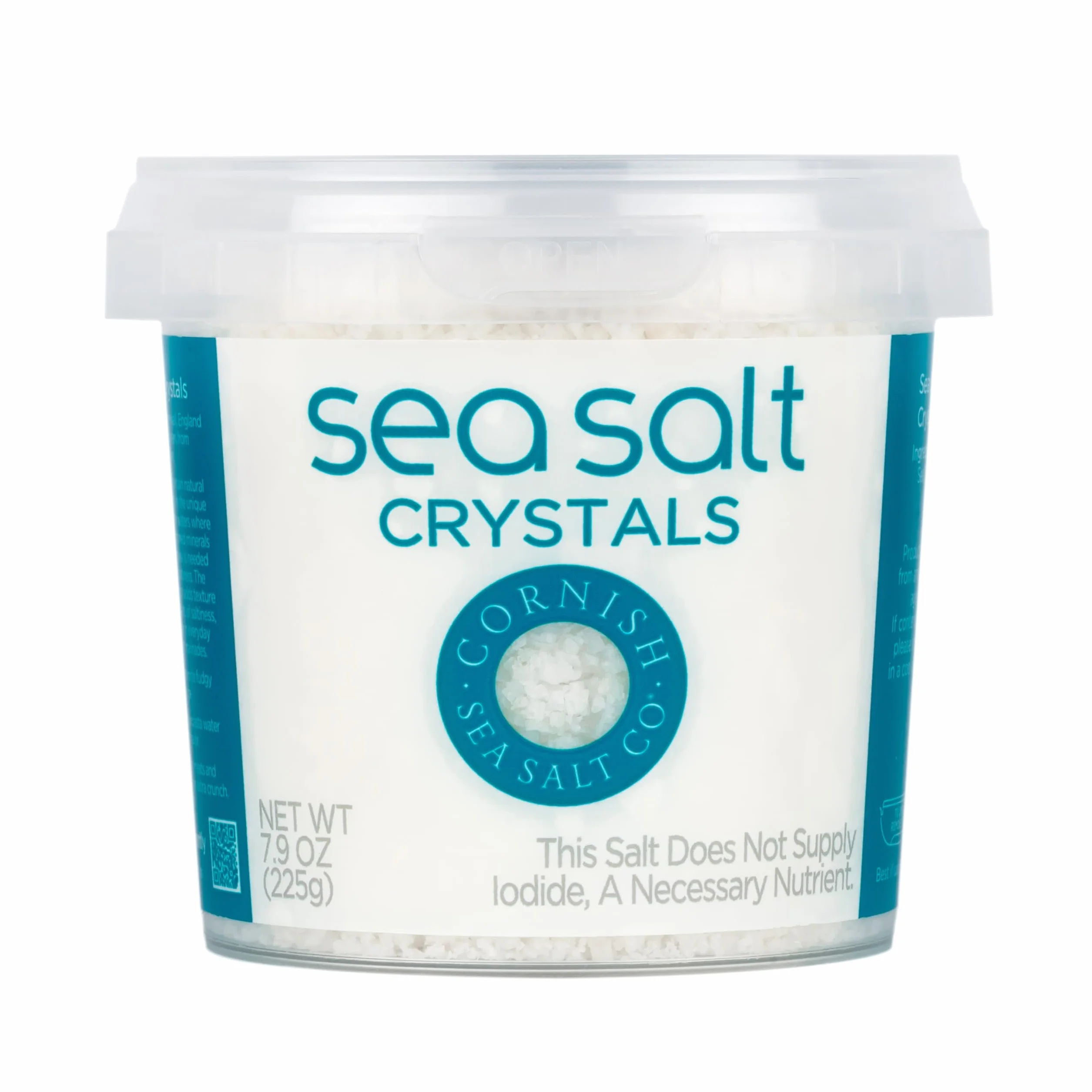 Cornish Sea Salt Crystals Coarse Sea Salt 7.9 oz Resealable Tub