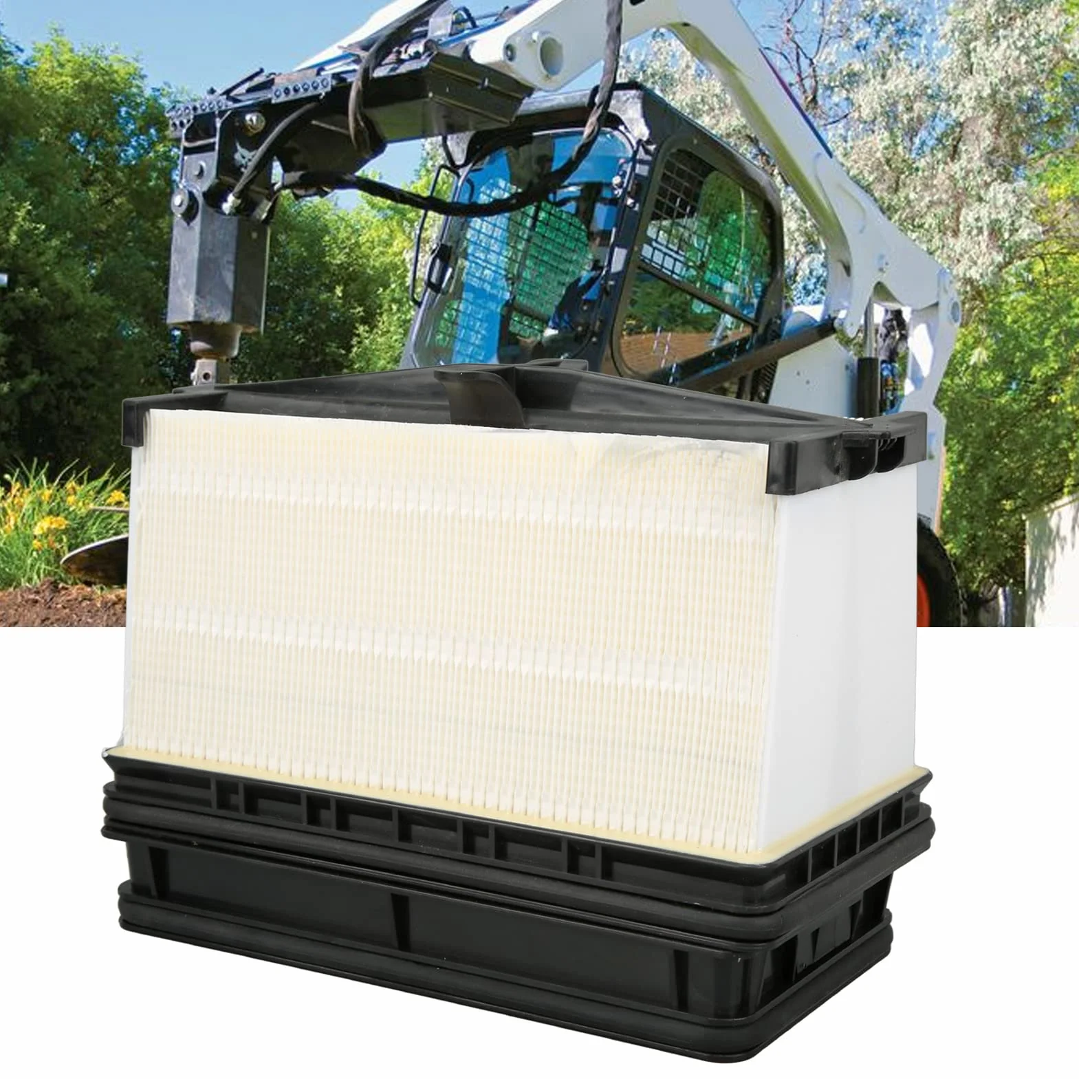 Filtr Powietrza, 2 szt. Zestaw Filtra Powietrza Silnika 7286652 Wysoka wydajność do ładowarek Bobcat S740 S750 S770 S850