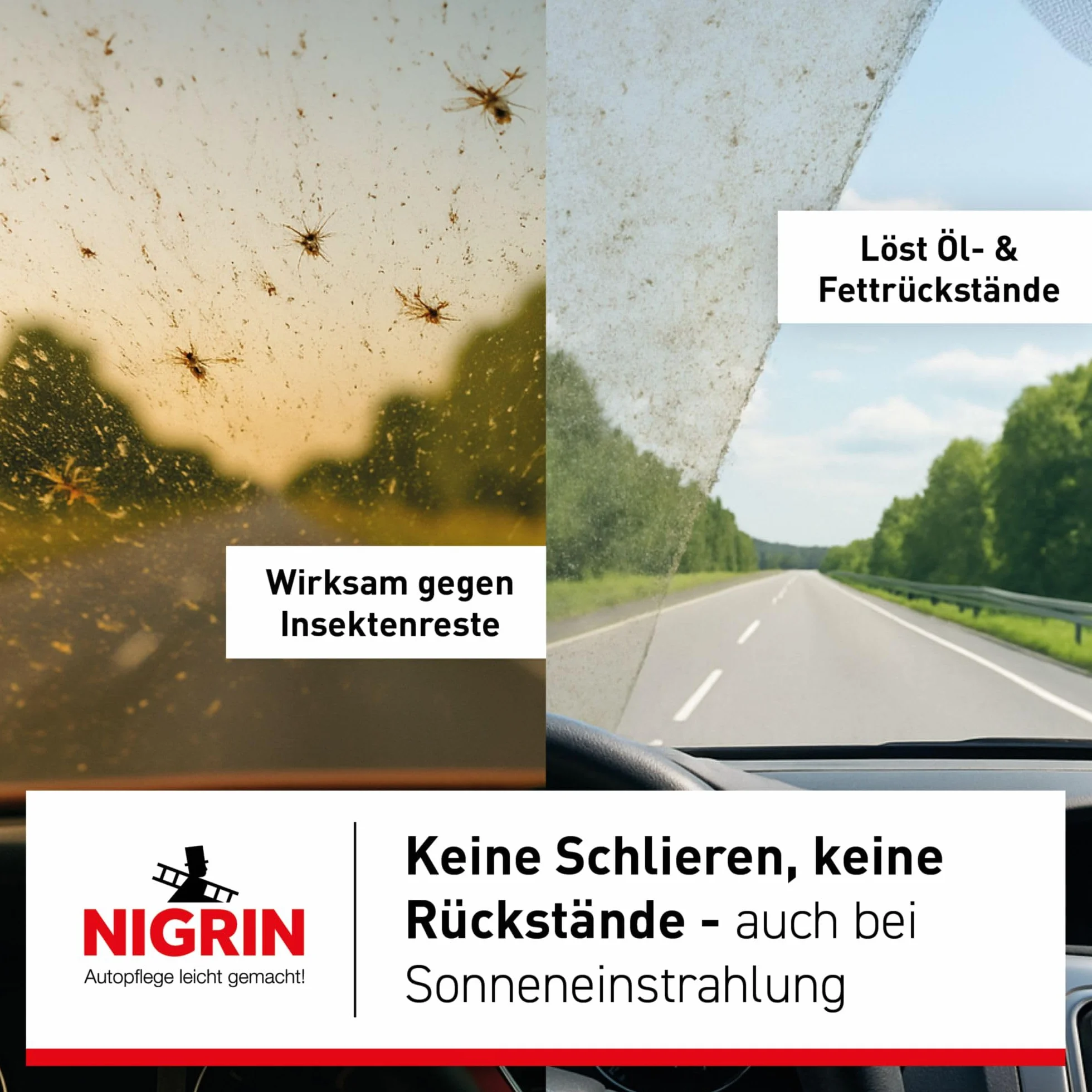 NIGRIN Scheibenklar koncentrat 1:100, 250 ml, bezbarwny