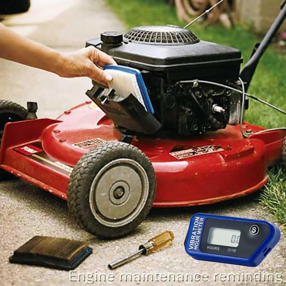 Digital Engine licznik godzinowy, całkowicie wodoodporny, z możliwością resetowania wibracji, bezprzewodowy, do wszystkich maszyn wibrujących, motocrossowych, motocykli, skuterów śnieżnych, ATV,