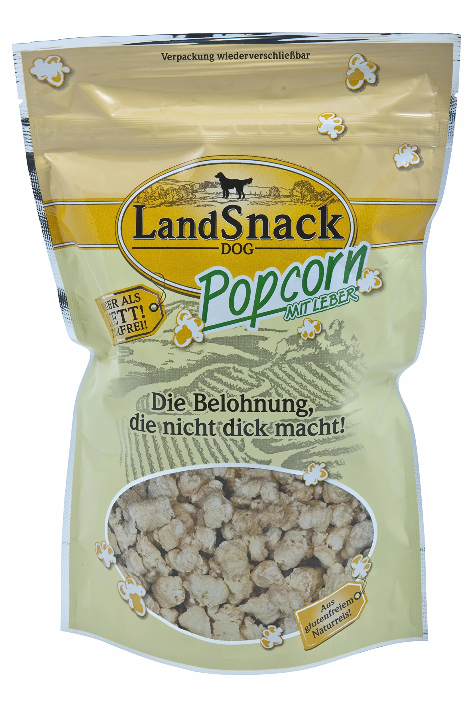 LandSnack popcorn z wątrobą 12 x 100 g - popcorn dla psów