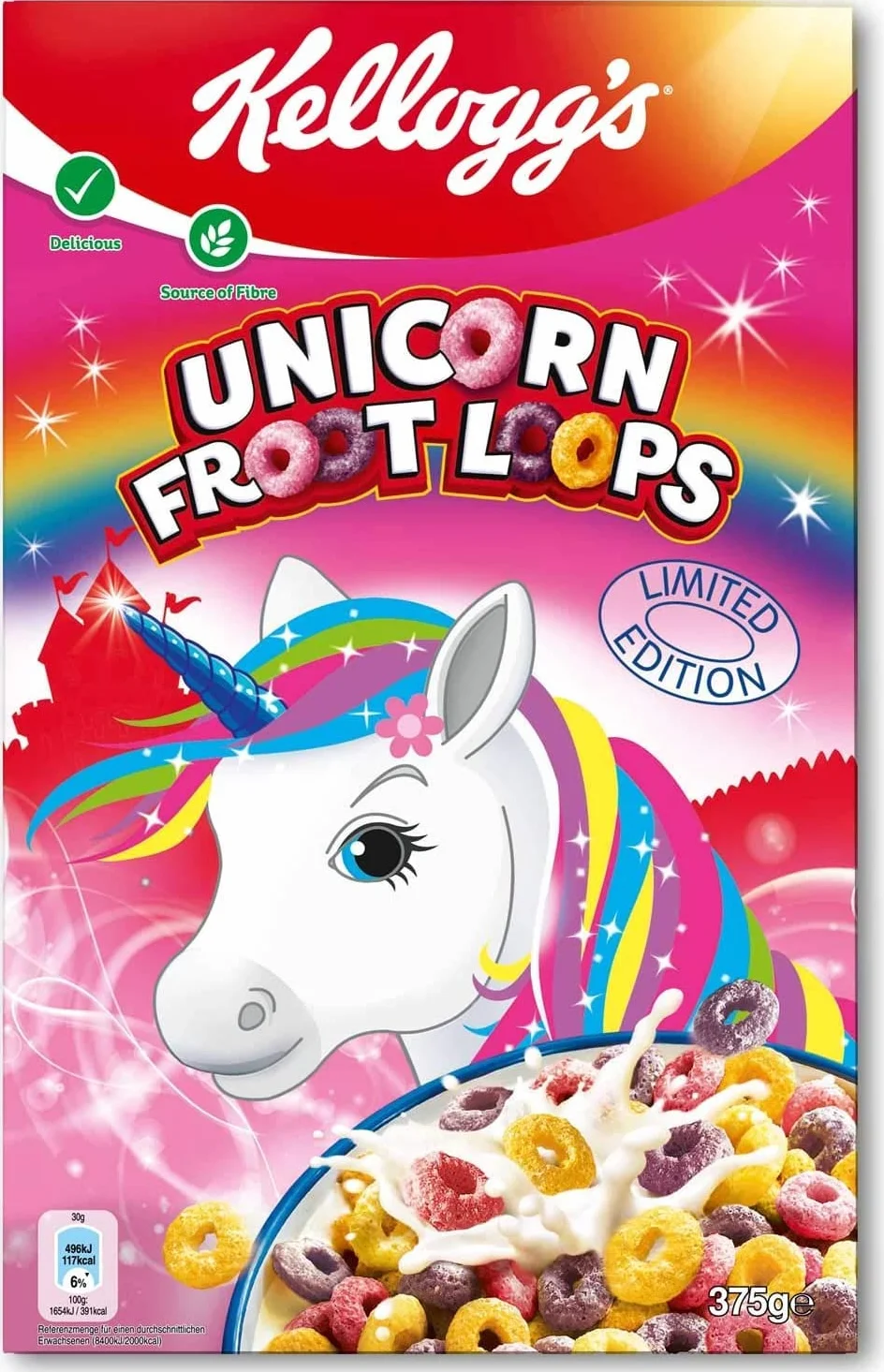 Kellogg's Unicorn Froot Loops Limited Edition Płatki zbożowe 375 g