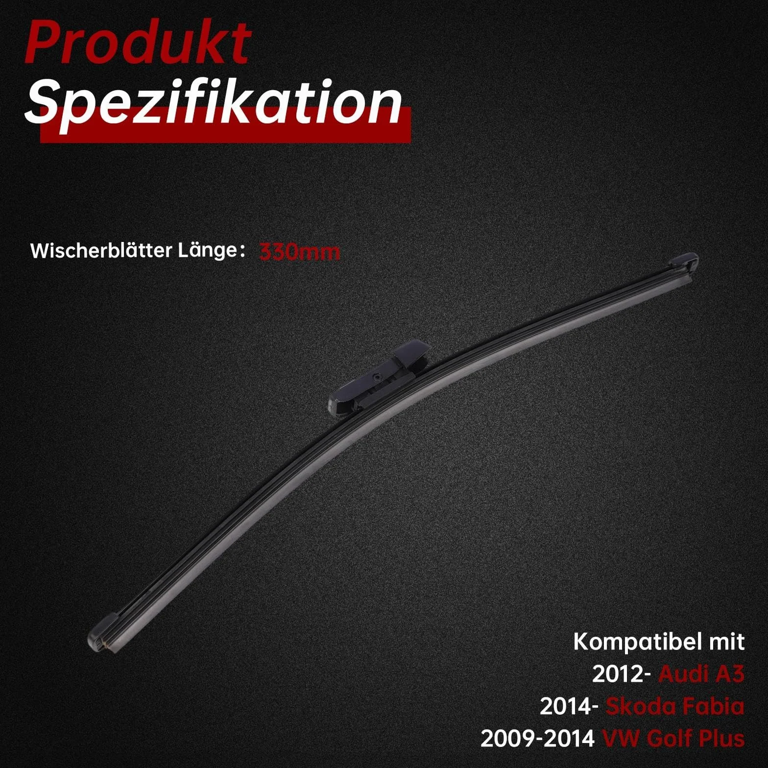 Wycieraczki tylne AUDI A3 Q5 S3 Seat Leon Fabia Octavia VW Golf Plus Passat Sharan Touran