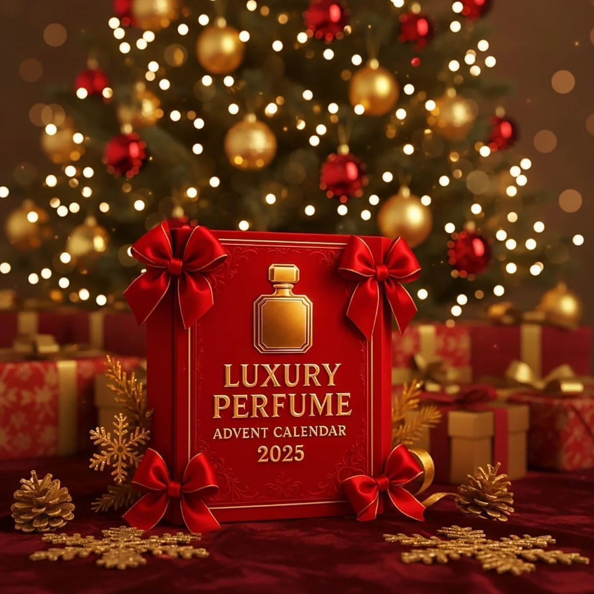 Luksusowy kalendarz adwentowy z perfumem, 2025 aktualizacja 24-dniowy akrylowy zestaw prezentowy do perfum, 24 dni designerskich zapachów dla kobiet i mężczyzn – luksusowy zestaw prezentowy na święta