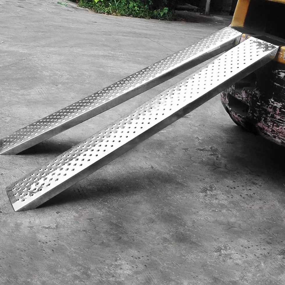 ACXIN 2 x rampa najazdowa, maks. 400 kg, stal ocynkowana, antypoślizgowa, do motocykla, ATV, quada, samochodu, 160 x 22,5 cm