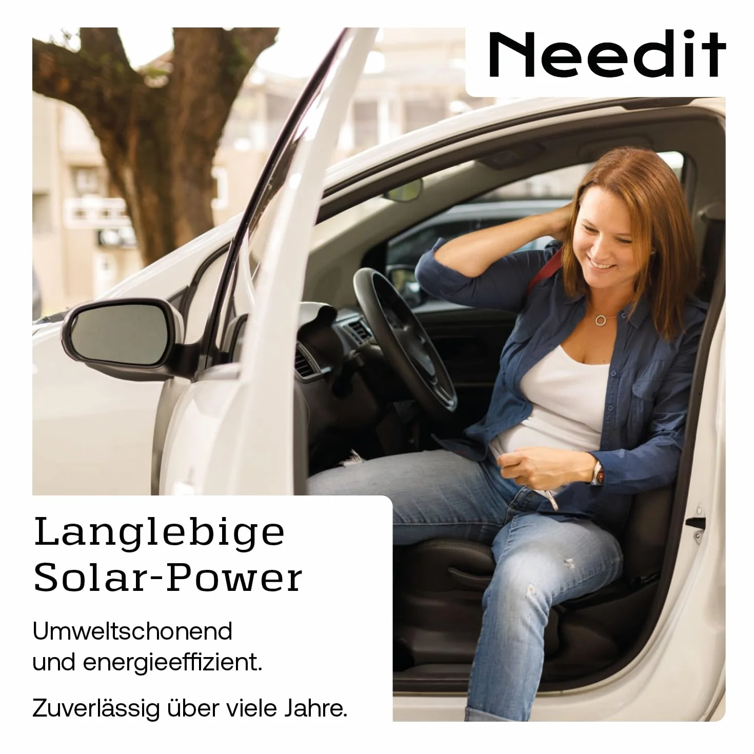 Needit Elektroniczna tarcza parkingowa Park Lite SOLAR I automatyczna tarcza parkingowa z dopuszczeniem przez Federalny Urząd ds. Ruchu Drogowego I Cyfrowy zegar parkingowy o długiej żywotności, 2