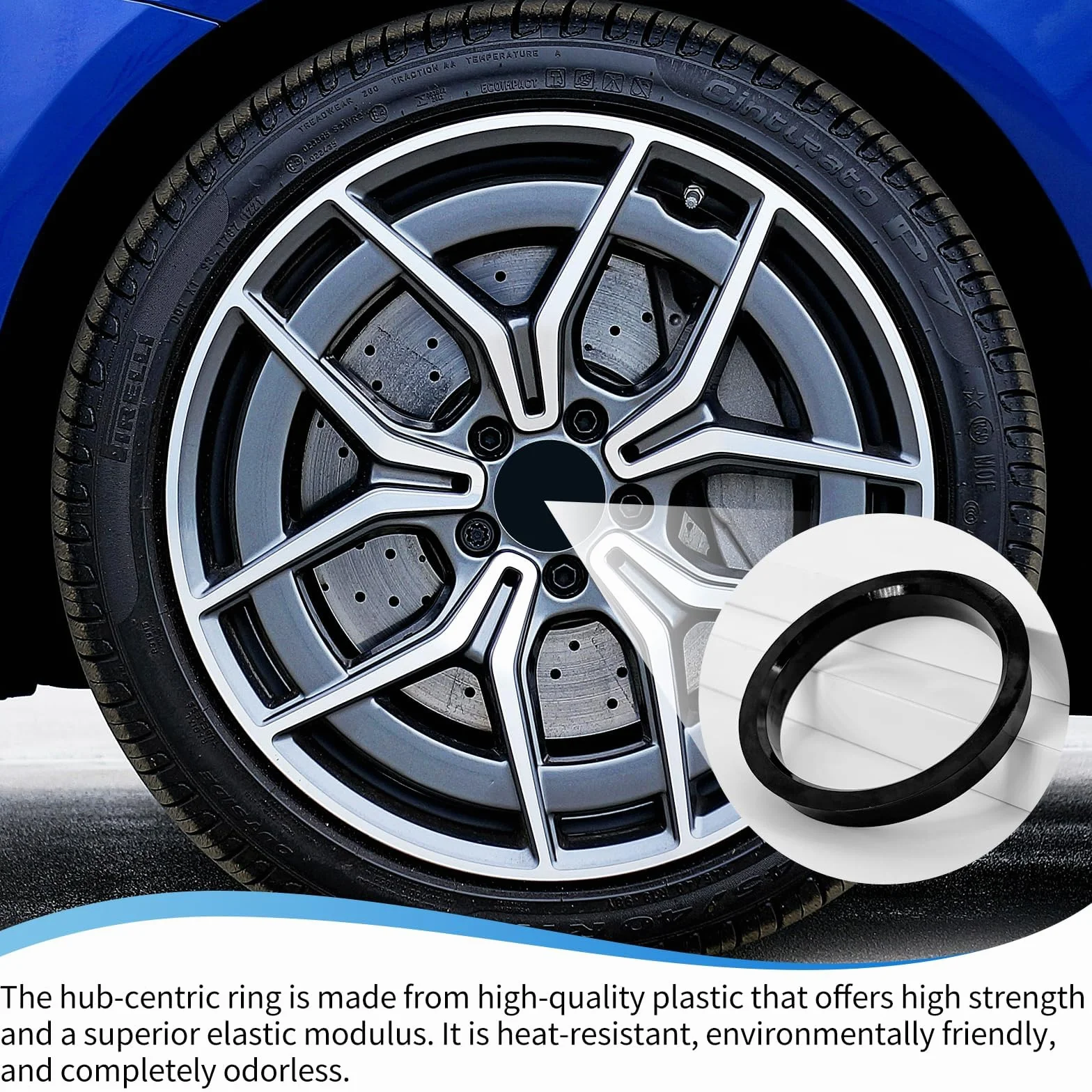 Pierścienie centrujące 66,6 na 57,1 mm - 4 pierścienie centrujące z tworzywa sztucznego, kompatybilne z VW, Mercedes Benz, Audi, piasty kół, pierścienie centrujące do felg aluminiowych lub stalowych