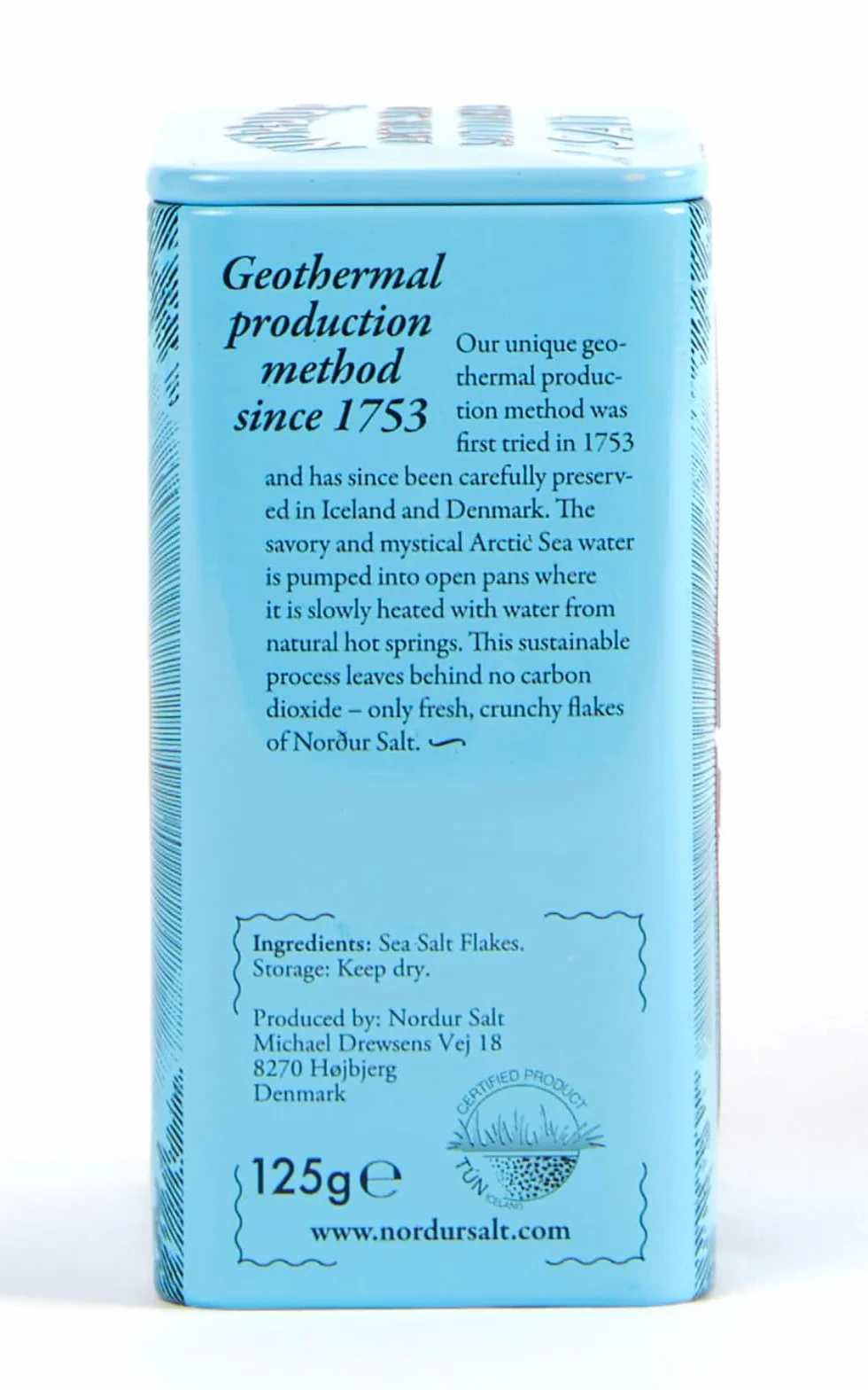 Nordur Arctic Sea Salt Flakes Tin 4.4 OZ