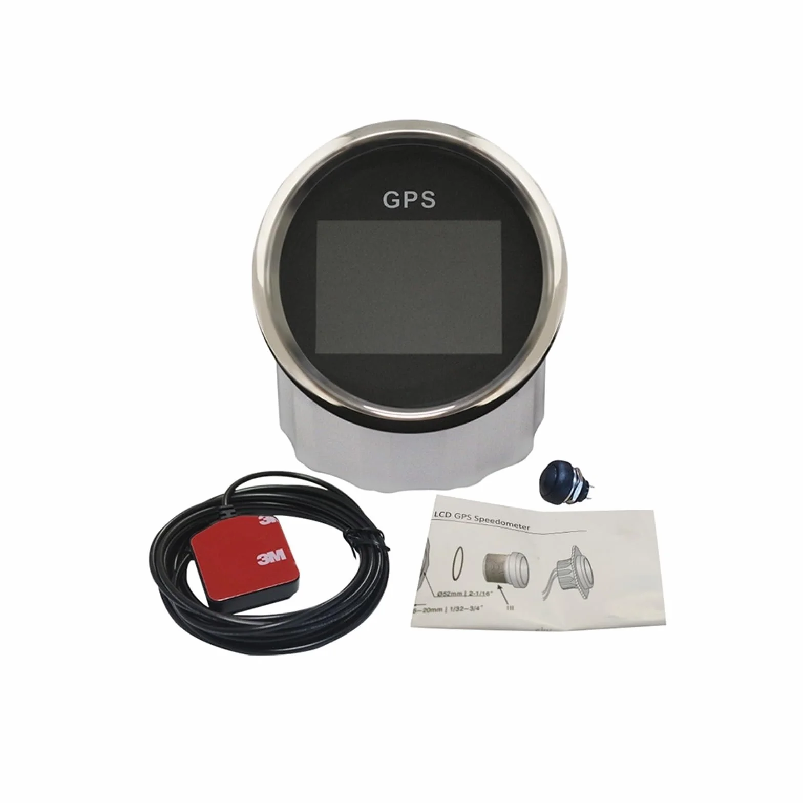 Licznik prędkości samochodu 52mm Cyfrowy Prędkościomierz GPS LCD Miernik Prędkości Przebieg Regulowany Licznik Przebiegu Dla Auto Motocykl Łódź 12V 24V Szybkie potwierdzenie lokalizacji(WS)
