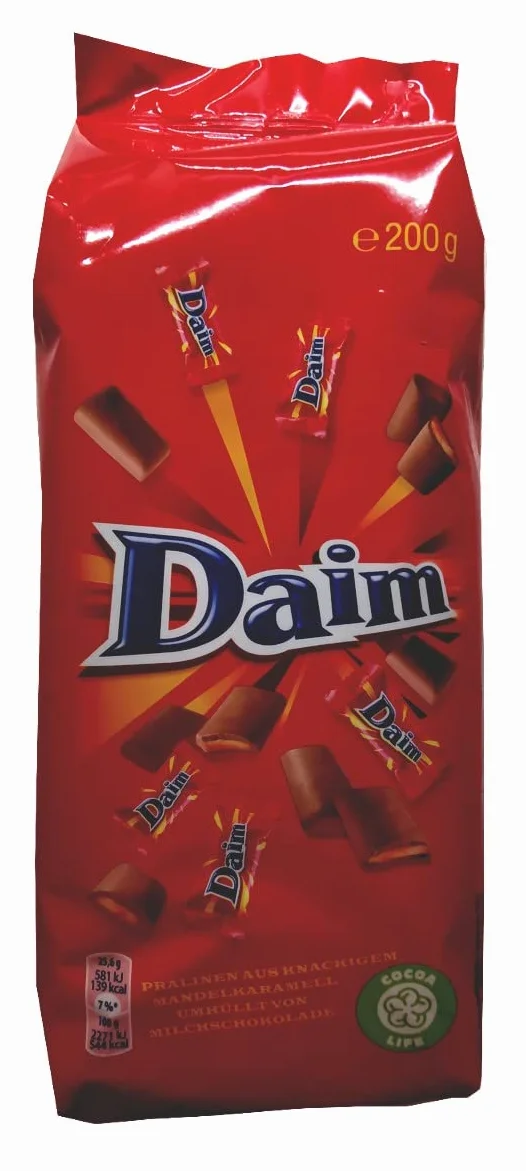 Daim Minis, masło i karmel migdałowy w mlecznej czekoladzie - 200 g - 6x
