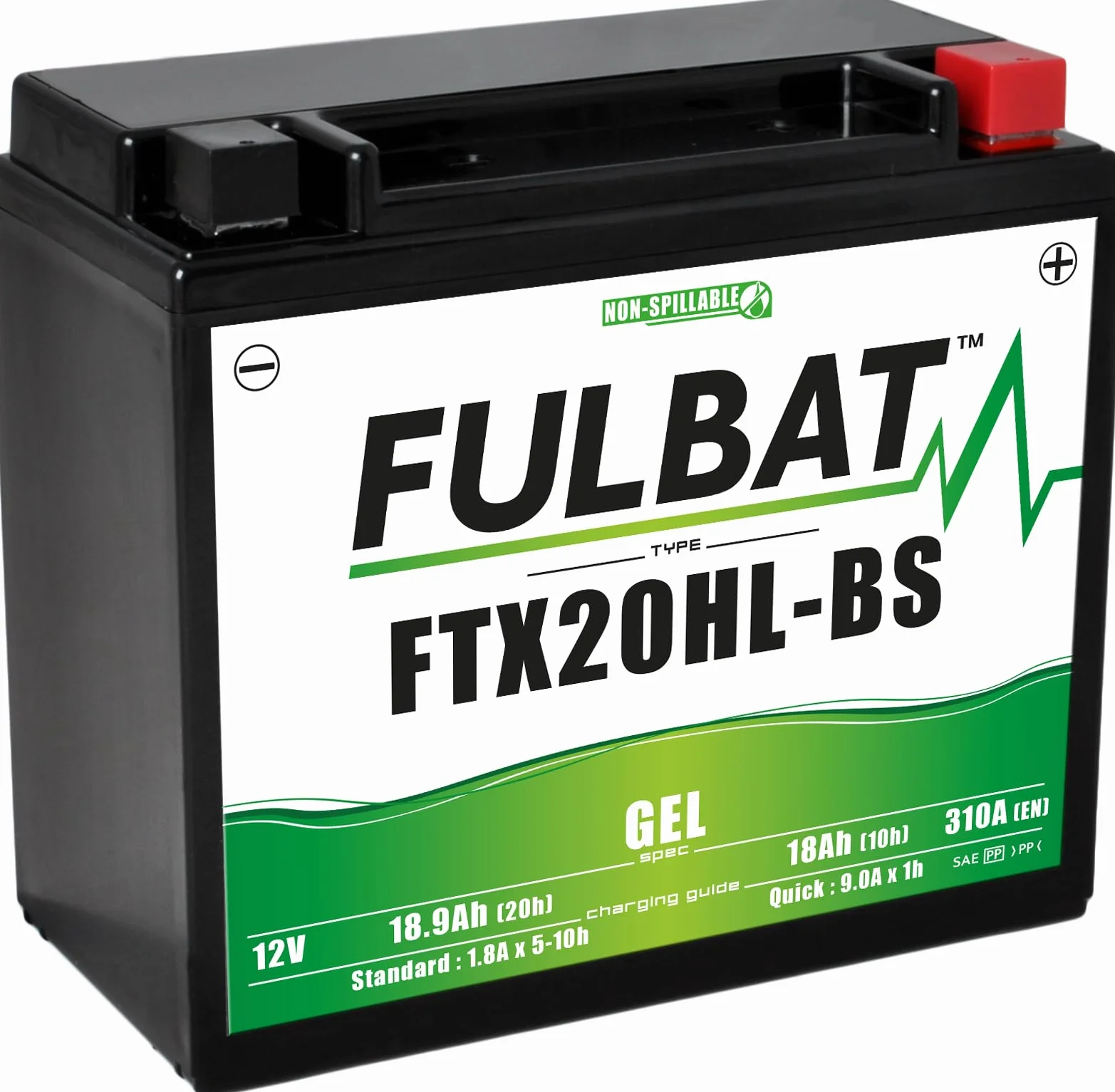 FULBAT FTX20HL-BS BATERIA MOTOCYKLOWA FULBAT GEL / YTX20HL-BS 12V 18,9AH 310A