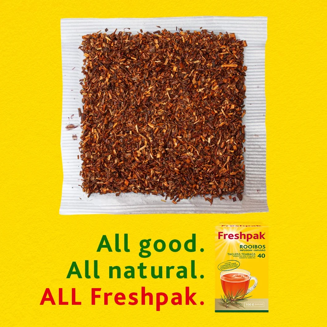 Freshpak Rooibos Tea 80 Tagless Teabags Natural Caffeine Free Keto Friendly South Africa Non GMO