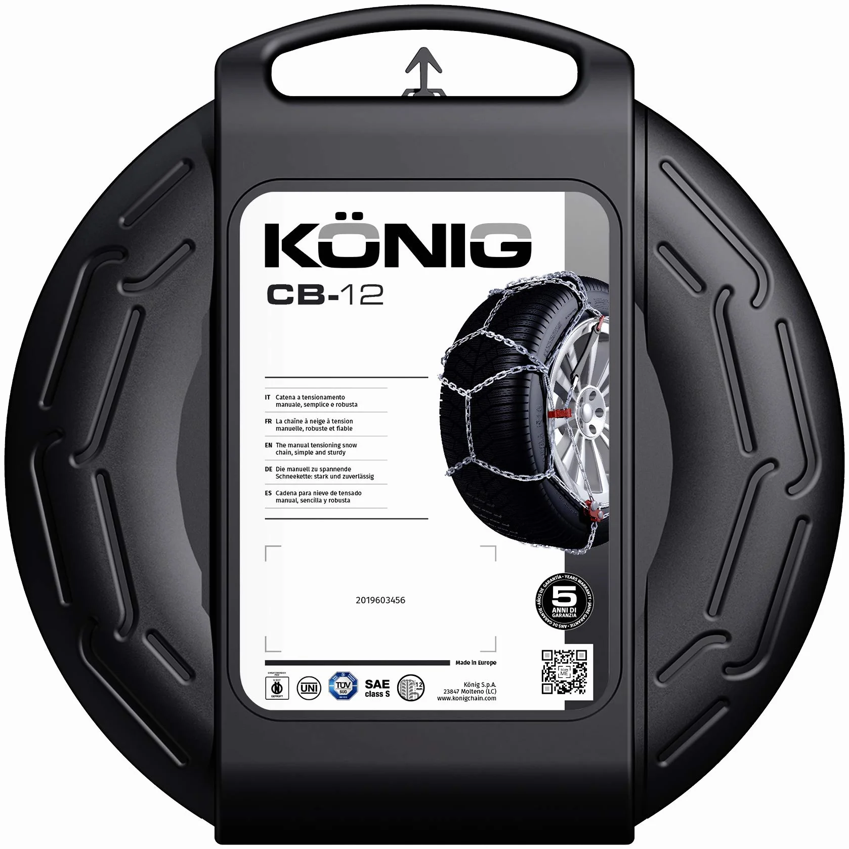 KÖNIG CB-12 100 Łańcuchy Śniegowe, 2 sztuki