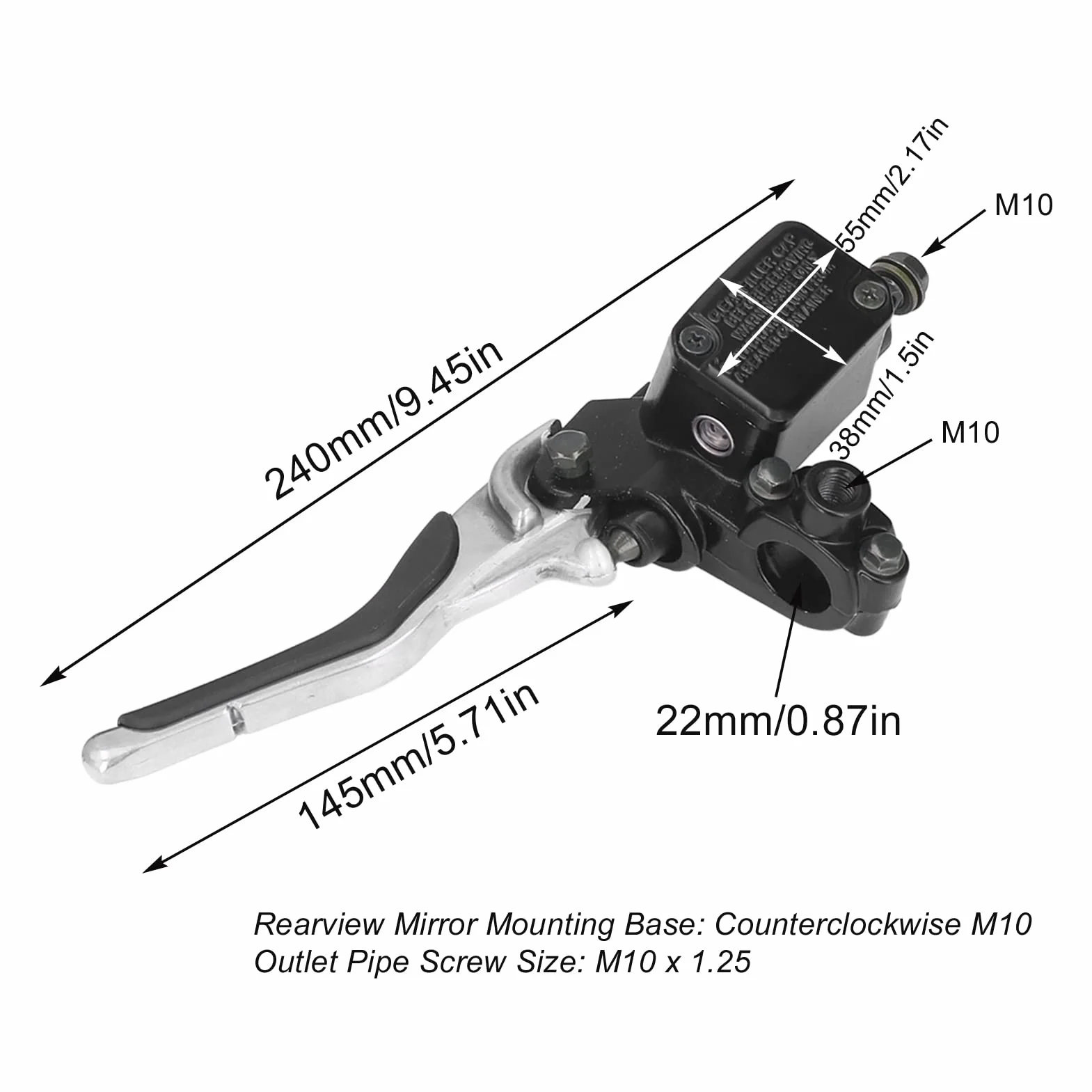 Dźwignia Klamki Hamulca, Para Motocykl Lewa Prawa Dźwignia Klamki Hamulca z Puszką Olejową Zamiennik CNC ze Stopu Aluminium dla YQ50 Aerox 1997-2013