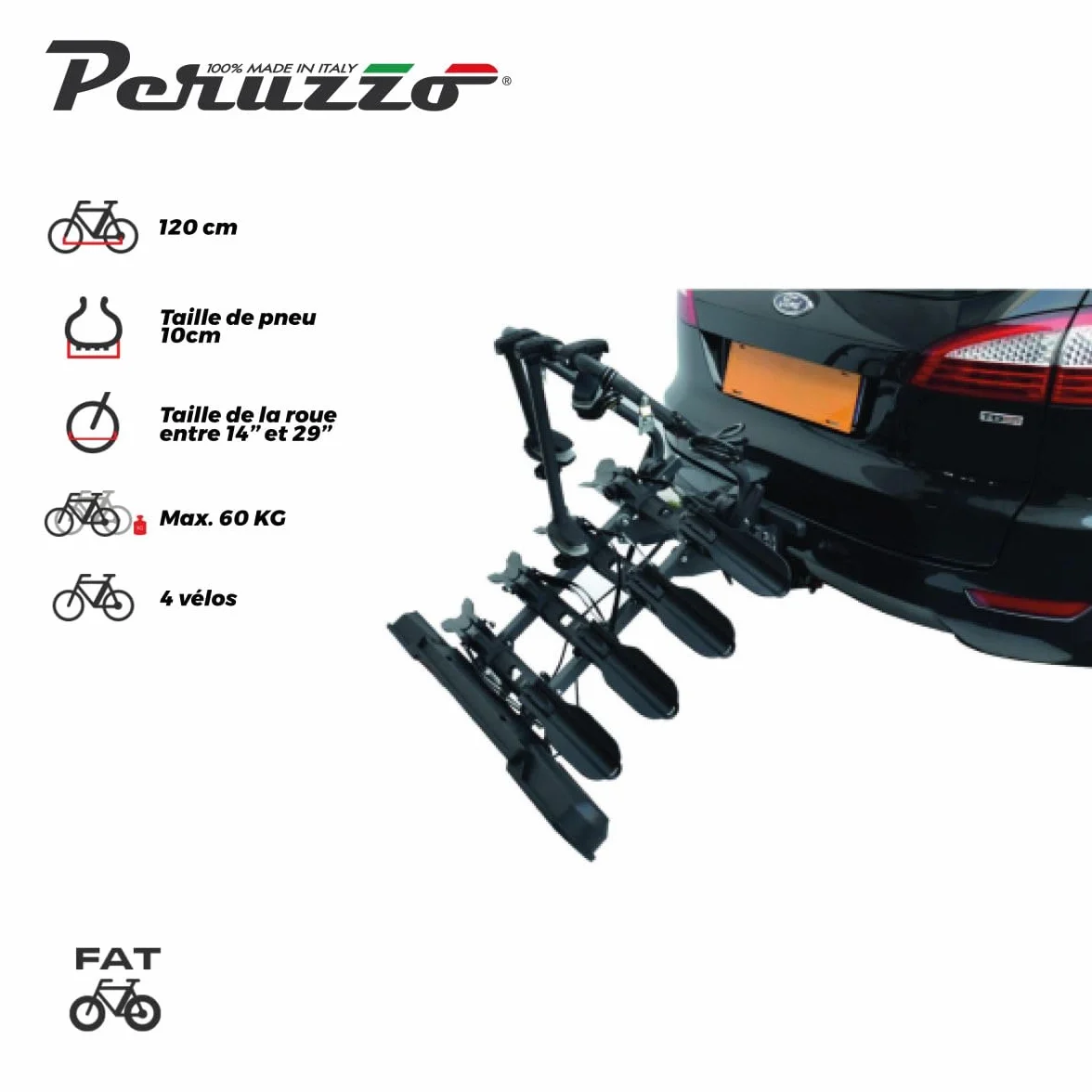 Peruzzo Unisex – dla dorosłych Pure Instinct bagażnik na sprzęgło, czarny, jeden rozmiar