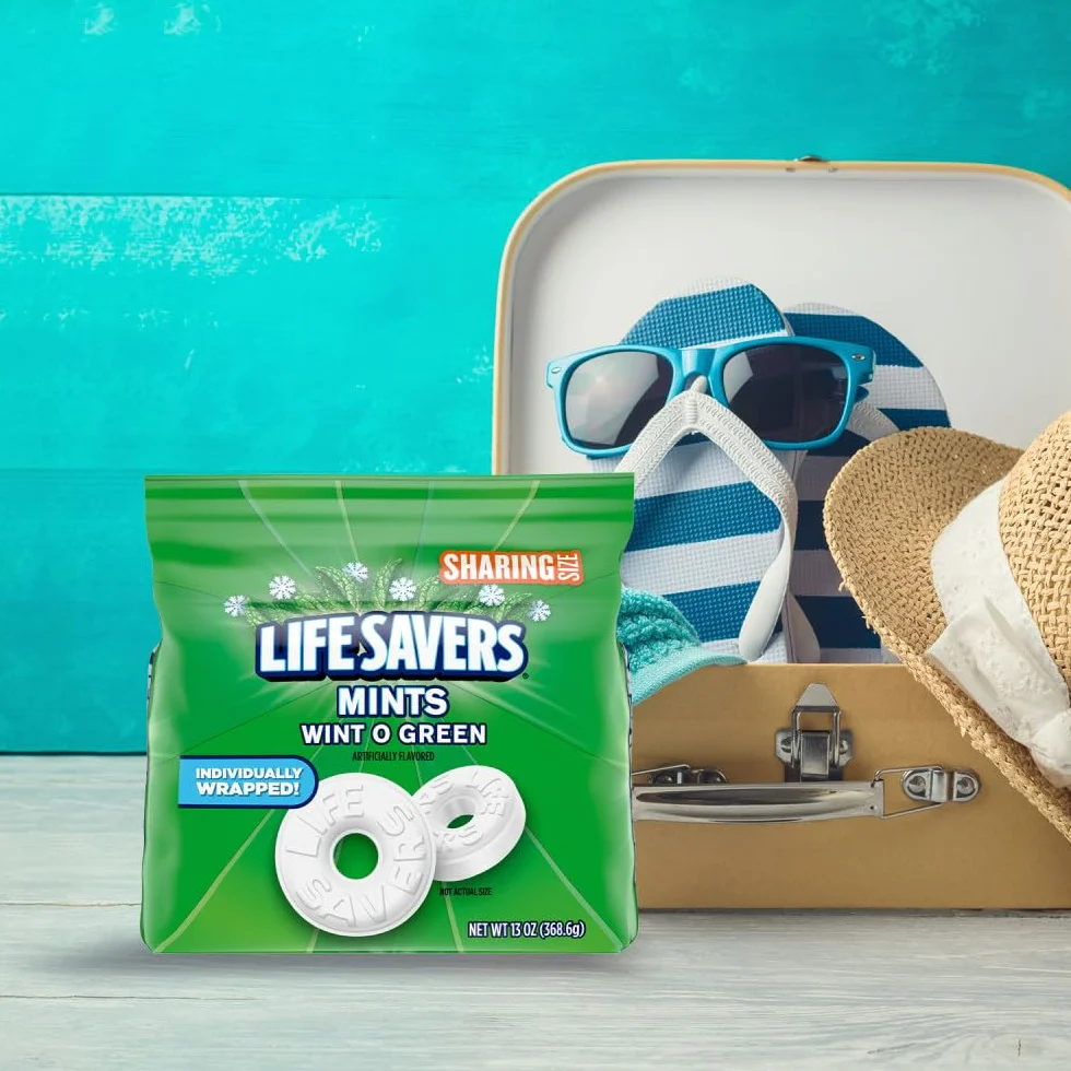 LIFE SAVERS Wint-O-Green Breath Mints Hard Candy, 13 oz Bag