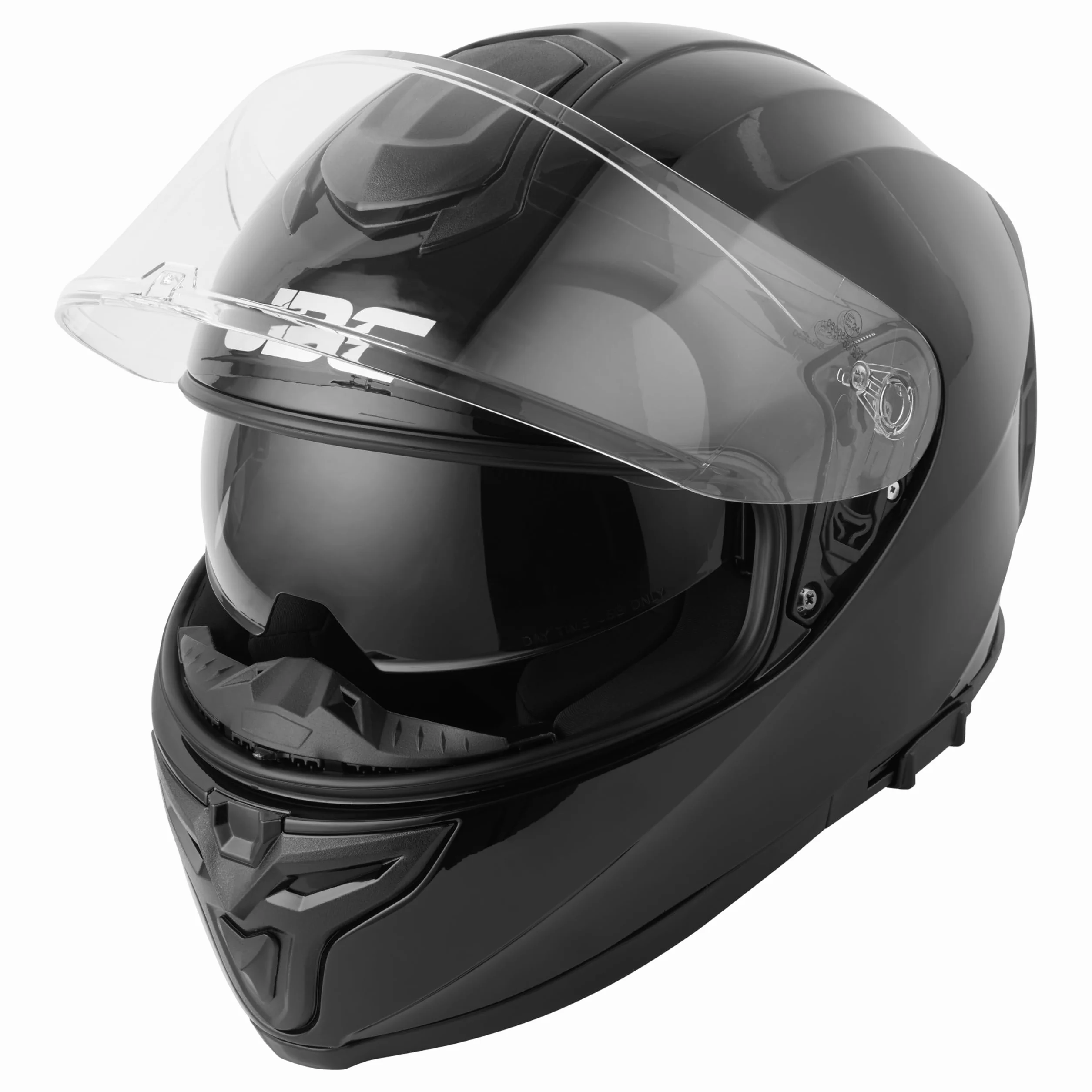 JDC Kask motocyklowy na całą twarz, wysuwany podwójny wizjer ECE 22.06, SABRE