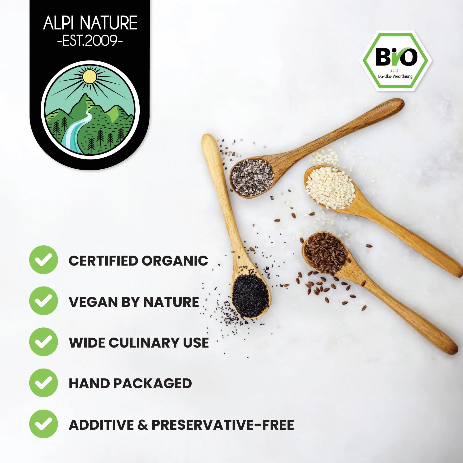 Alpi Nature Ekologiczne Pestki Dyni 500g, Surowe Łuskane Pestki Dyni do Jedzenia, Bezglutenowe