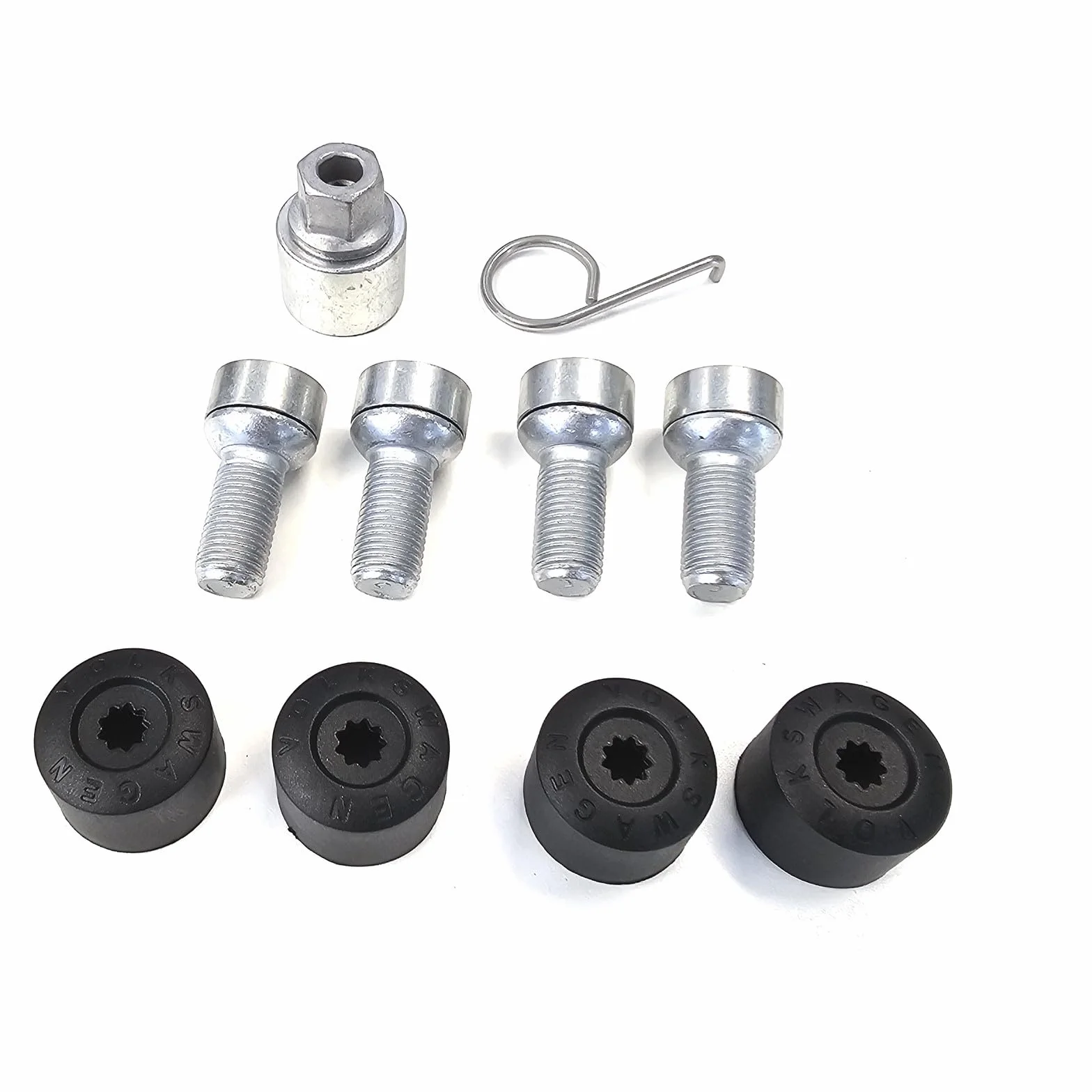 Volkswagen 000071597D Radschrauben M14 Felgenschloß Radschloß, 4 Stück