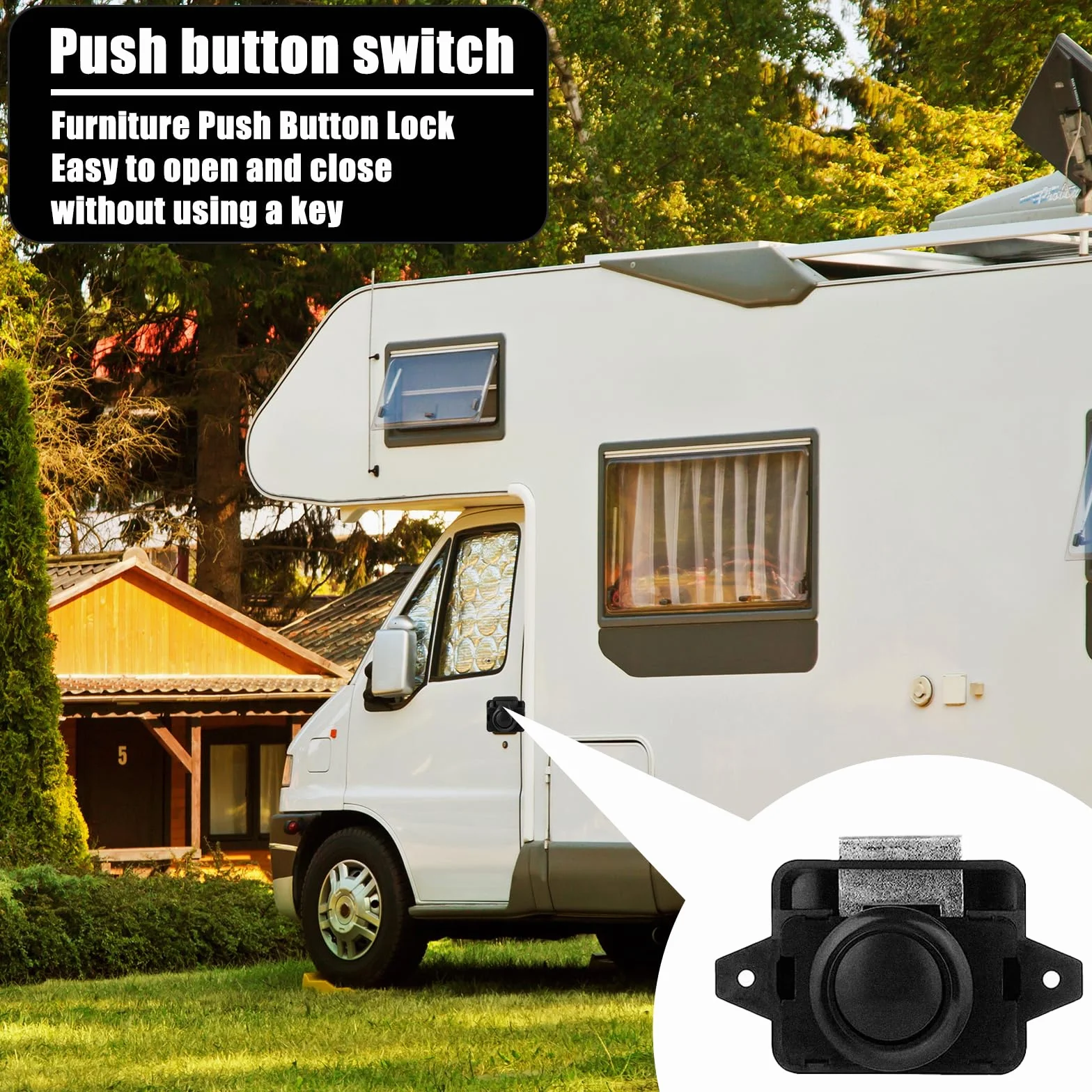 Push Lock Zamek do Przyczepy Kempingowej 10 sztuk