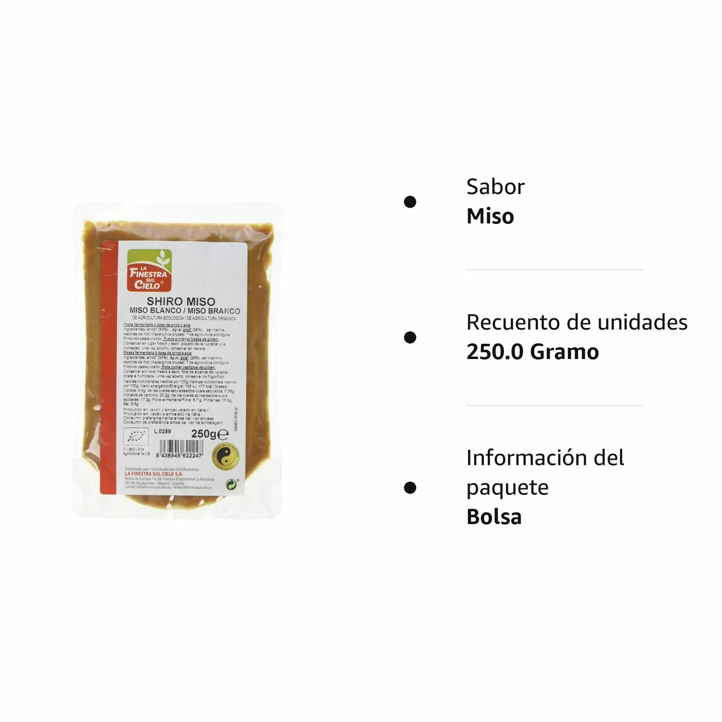 La Finestra Sul Cielo Shiro Miso - 250 g