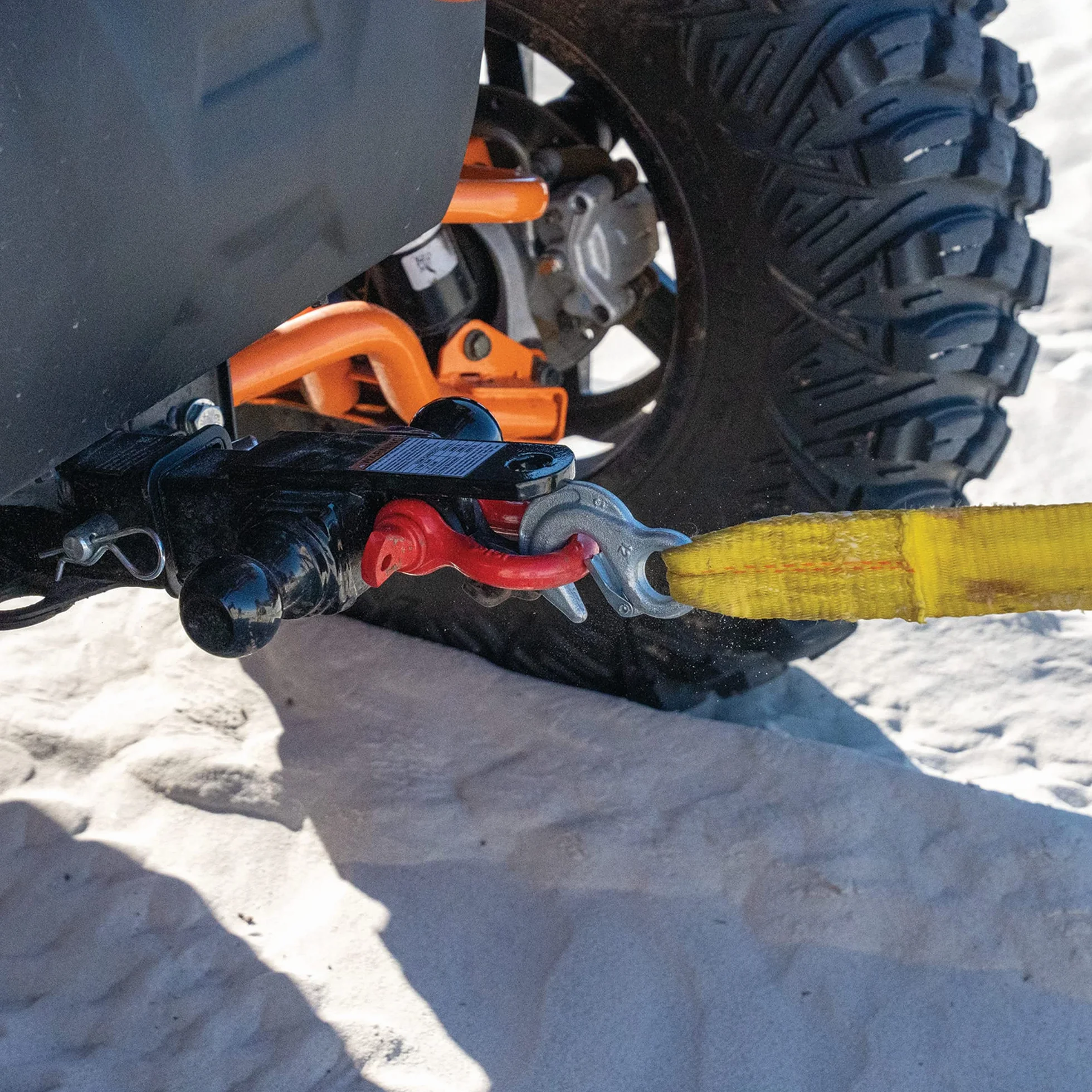 ATV/UTV tek Elite 4-drożny zaczep 1/7/8", 2-calowe uchwyty kulowe, uchwyt do przypinek, szekla holownicza