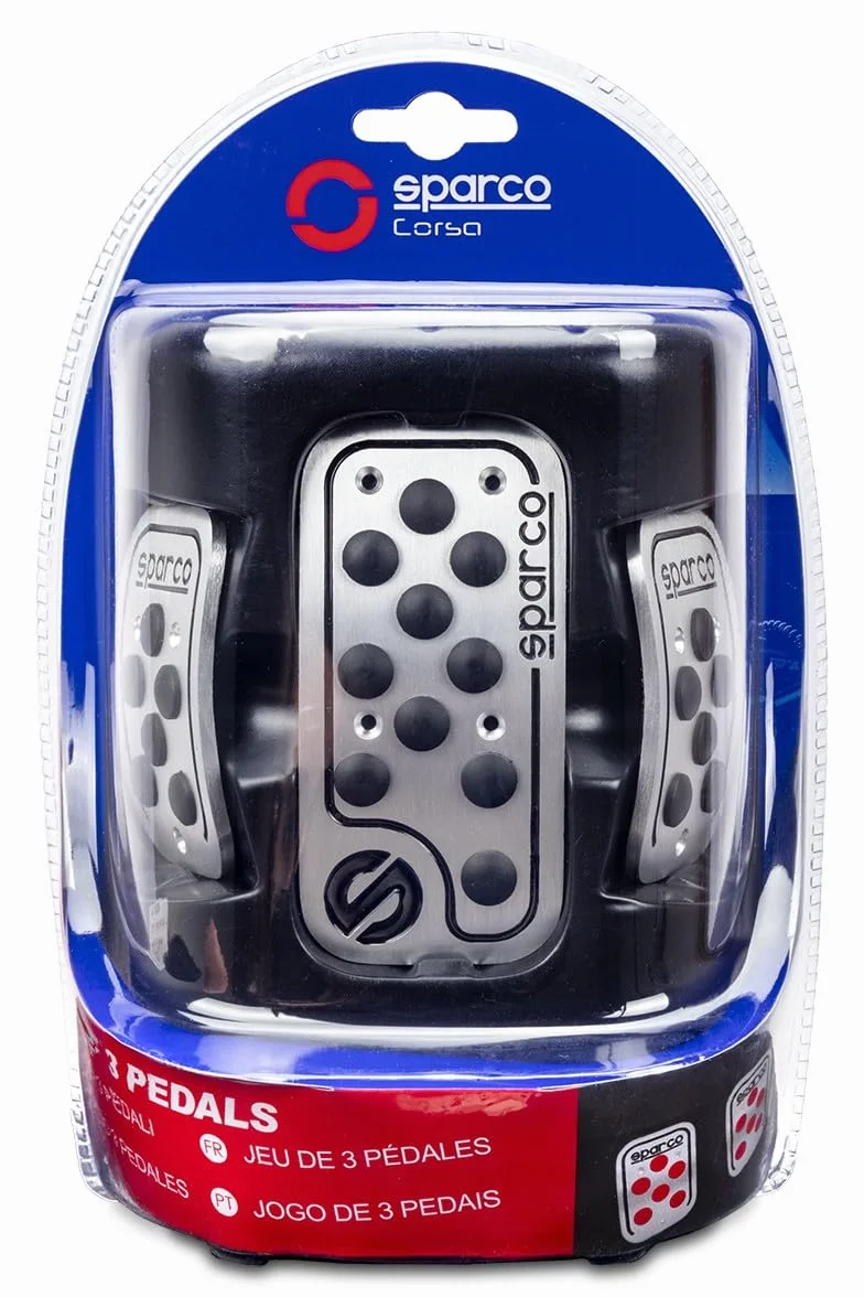 SPARCO SPC0406BK Zestaw okładzin pedałów z instrukcją montażu