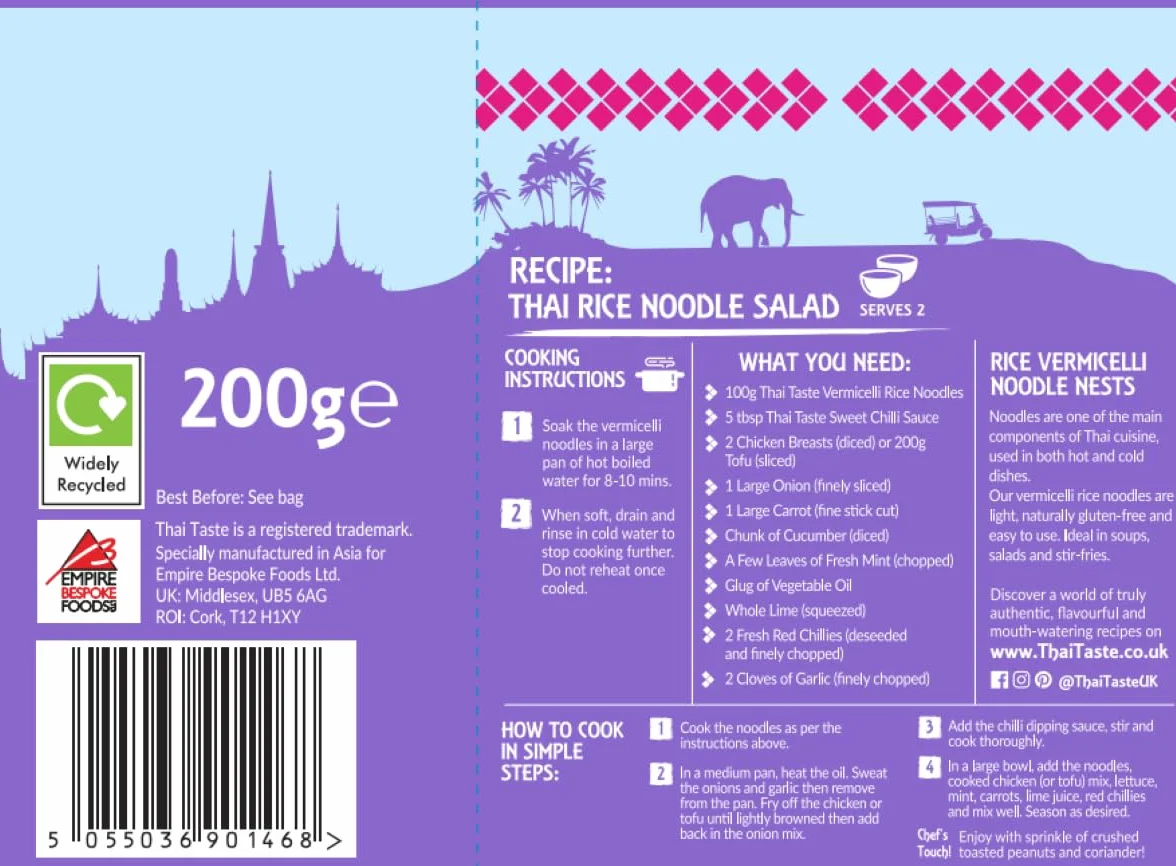 Thai Taste Gniazdo z makaronem ryżowym 200 g