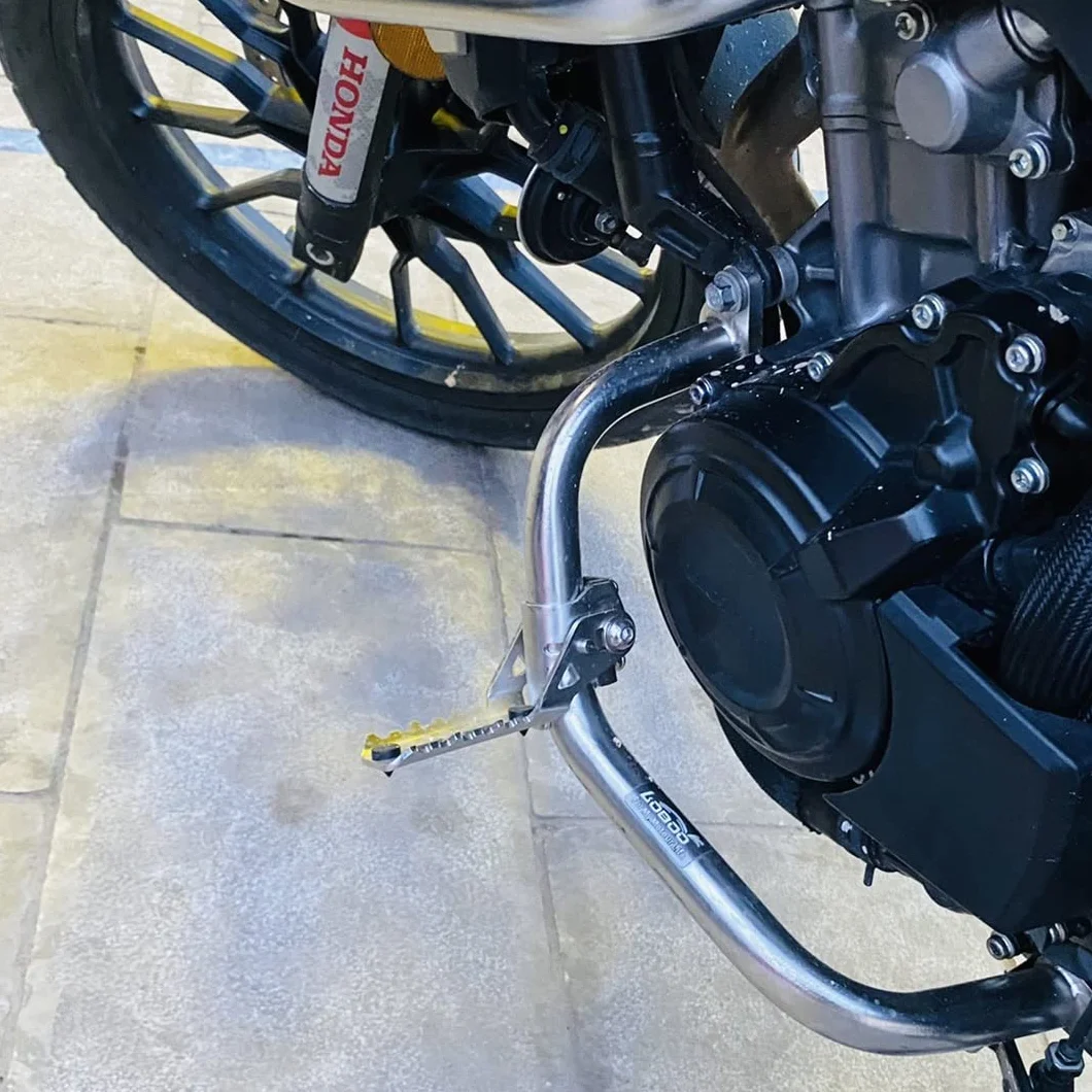 ESPEEDMTC do BMW R1250GS R1200GS LC Adventure 2013-2022, przednie kołki nożne, zderzak, autostrada, gwóźdź, składany zacisk pedału R 1200, 1250 GS (srebrny)