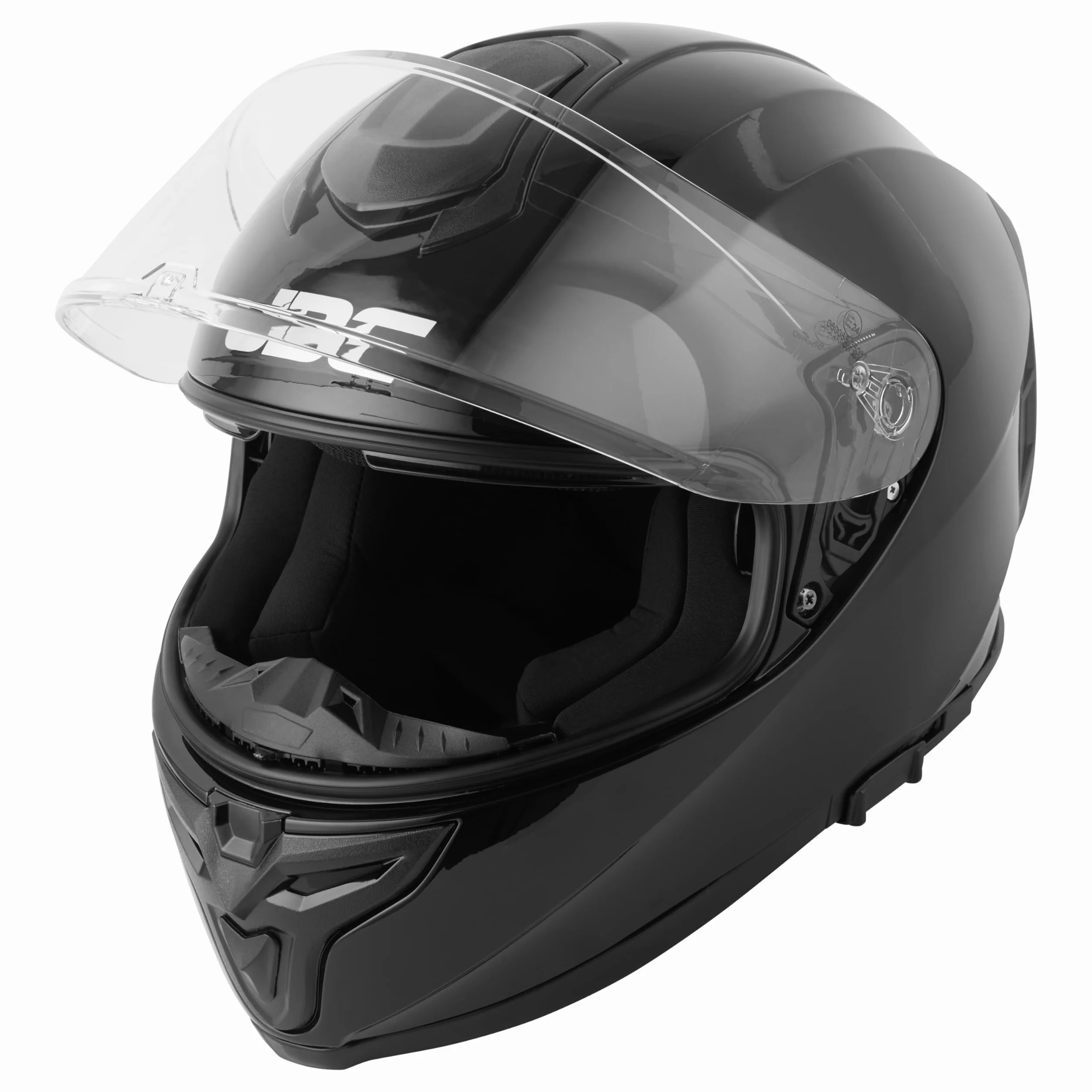 JDC Kask motocyklowy na całą twarz, wysuwany podwójny wizjer ECE 22.06, SABRE