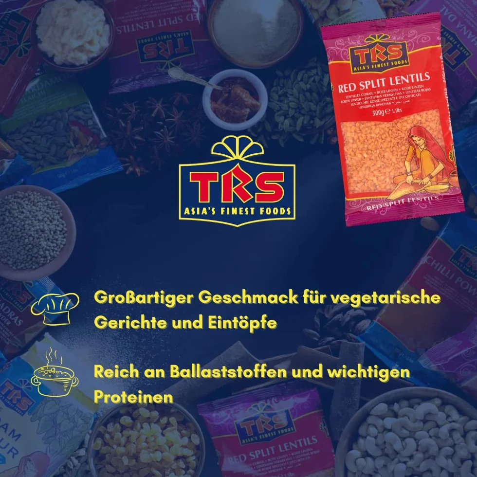 Czerwona soczewka TRS 500 g 5 sztuk