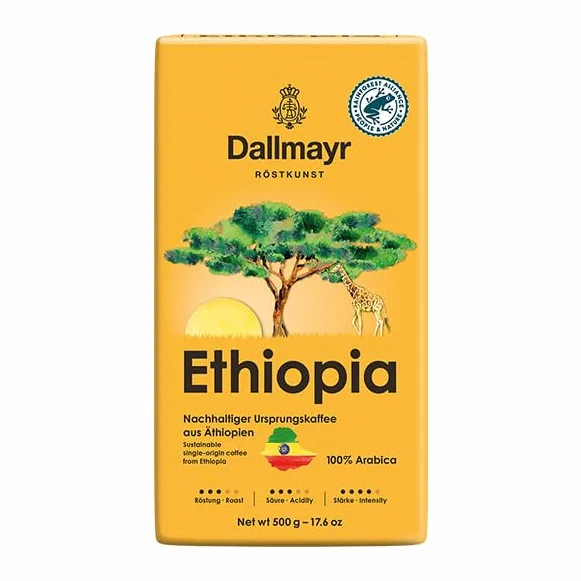 Dallmayr Kawa Ethiopia 500g ziarna kawy - opakowanie 6 szt. (6x 500g)