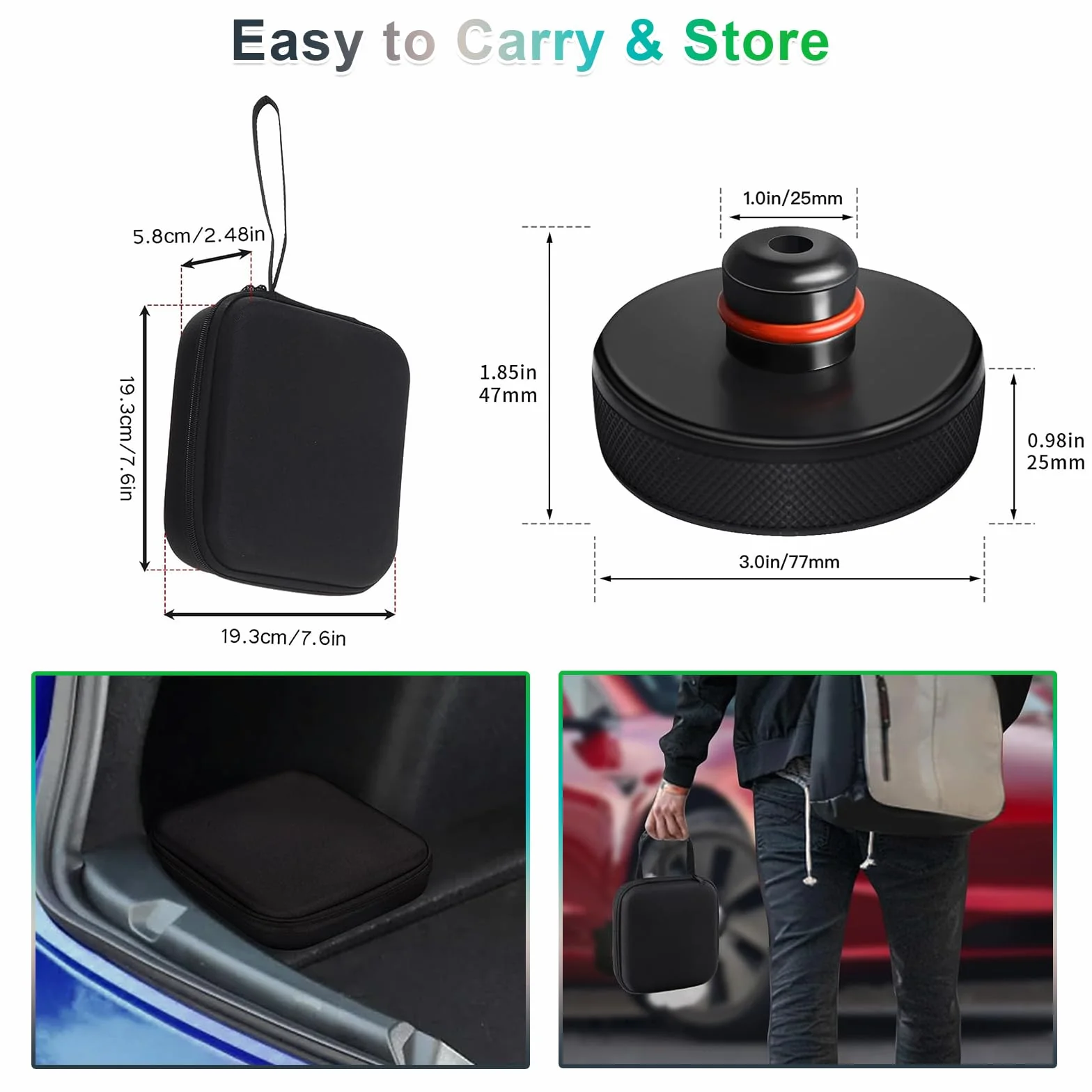 GAFAT gumowy podnośnik samochodowy do Tesla Model Y Juniper Standard Model 3 Highland S X 2016-2026, podnośnik podłogowy, akcesoria do podnośników podnośnikowych, adapter stabilizatora z przegrodą do