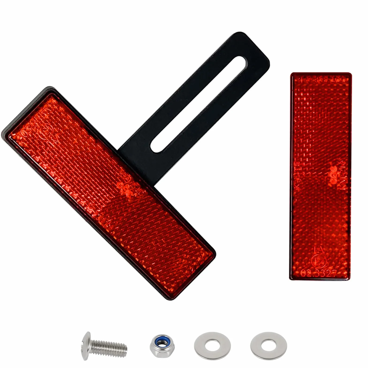 Uniwersalny motocykl odblaskowy E4 wąski czerwony z krótkim reflektorem tablicy rejestracyjnej T-Holder Cat Eye Scooter Quad E-atest