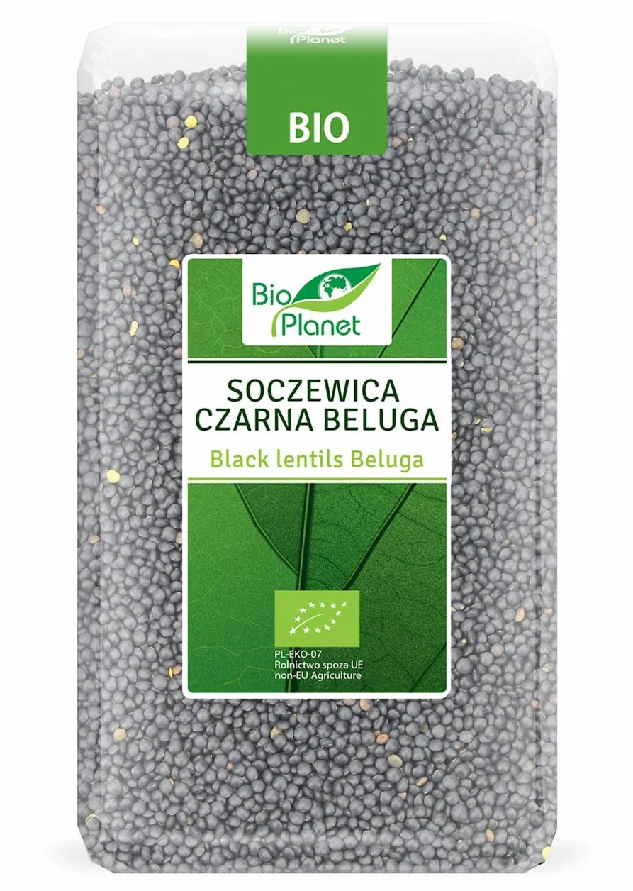 SOCZEWICA CZARNA BELUGA BIO 1 kg - BIO PLANET