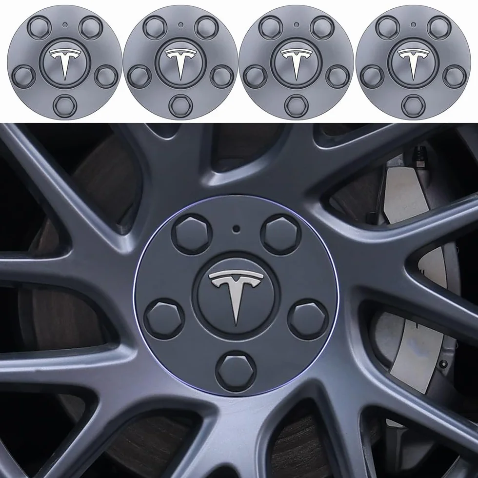 4 sztuki osłon na piasty kół do Tesla Model 3 Highland 2024, wodoszczelne i pyłoszczelne nasadki na felgi do dekoracji samochodów