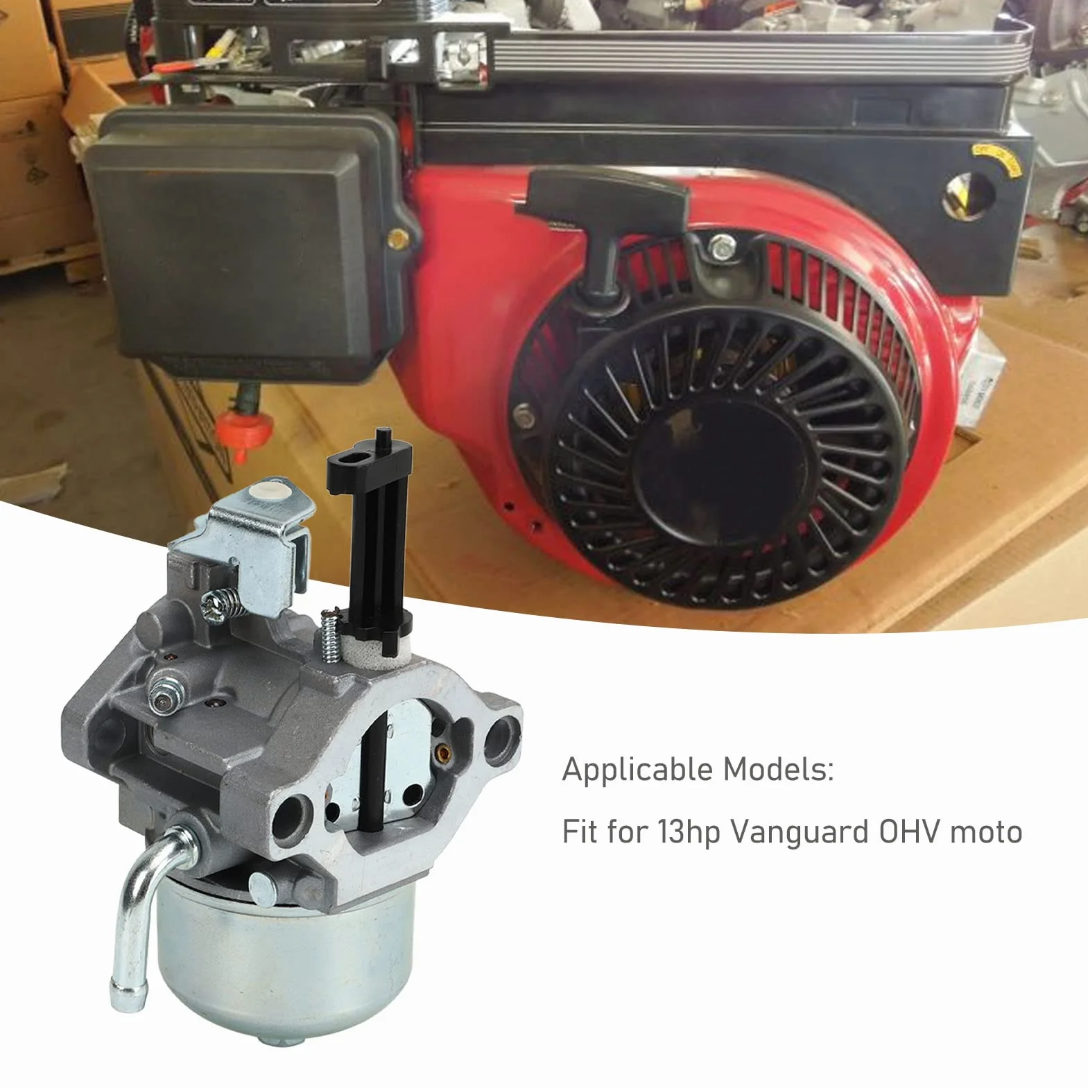 Zestaw gaźnika kompatybilny z B-riggs & S-tratton 13hp Vanguard OHV Moto, wysoka twardość, odporny na zużycie zestaw uszczelek węglowych