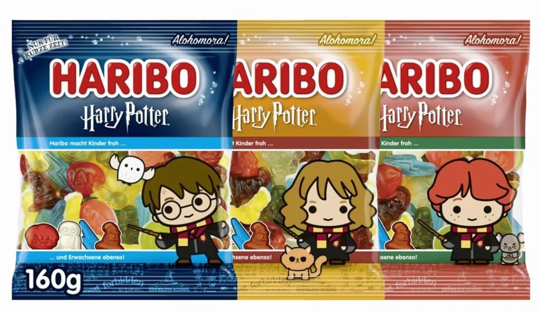 Haribo Zestaw 3 sztuk Harry Potter Special Edition 160 g Mieszanka Gum Owocowych