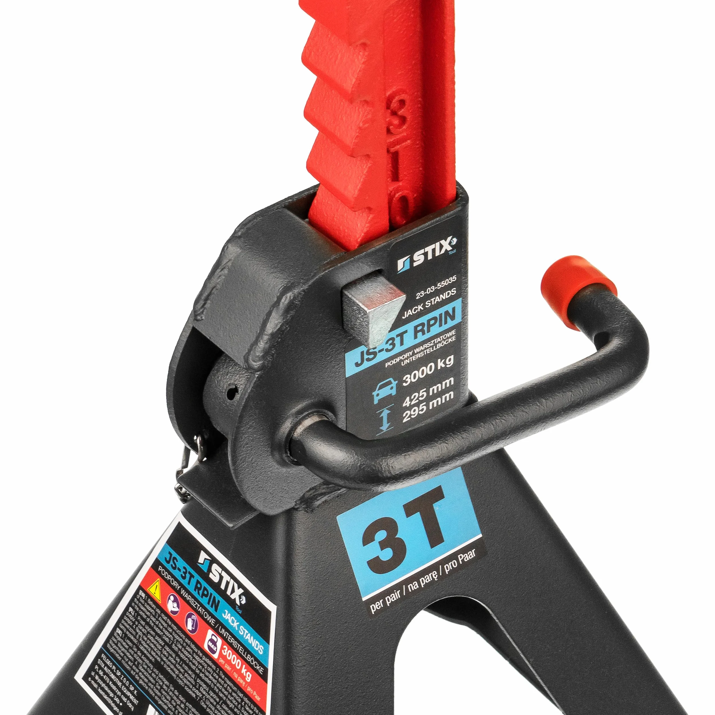 Stix stojaki warsztatowe JS-3T, 4 sztuki, 3 t, do samochodów osobowych