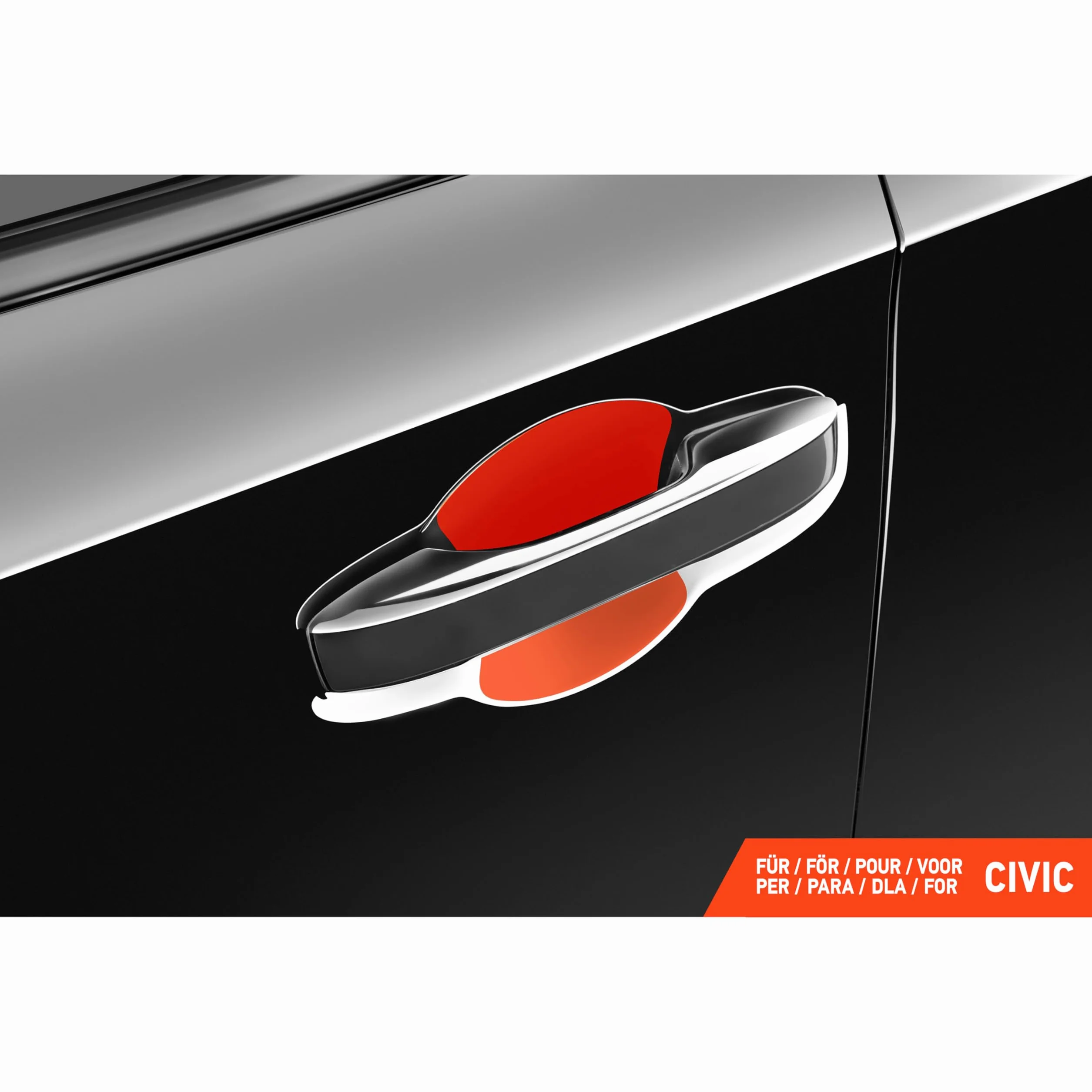 Luxshield folia ochronna na klamki kompatybilny z Honda Civic Hatchback 11 (XI) I 2021-2026 - ochrona przed zarysowaniami, folia ochronna na lakier – przezroczysta błyszcząca