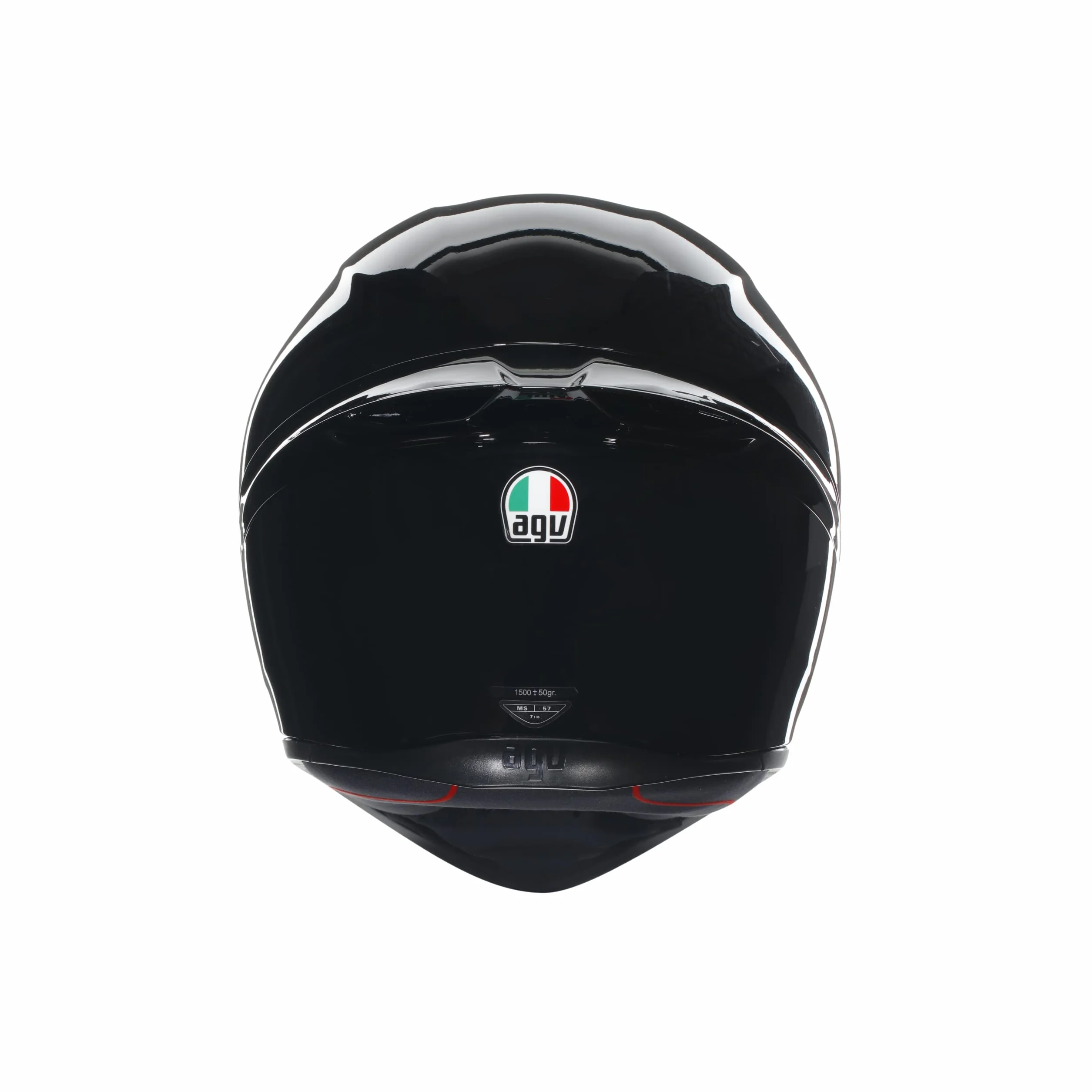 AGV - K1 S E2206, Kask motocyklowy ECE, Styl wyścigowy z aerodynamicznym spoilerem, Wizjer odporny na zarysowania, Pole widzenia 190°, Intercom Ready, Czarny, X-Small