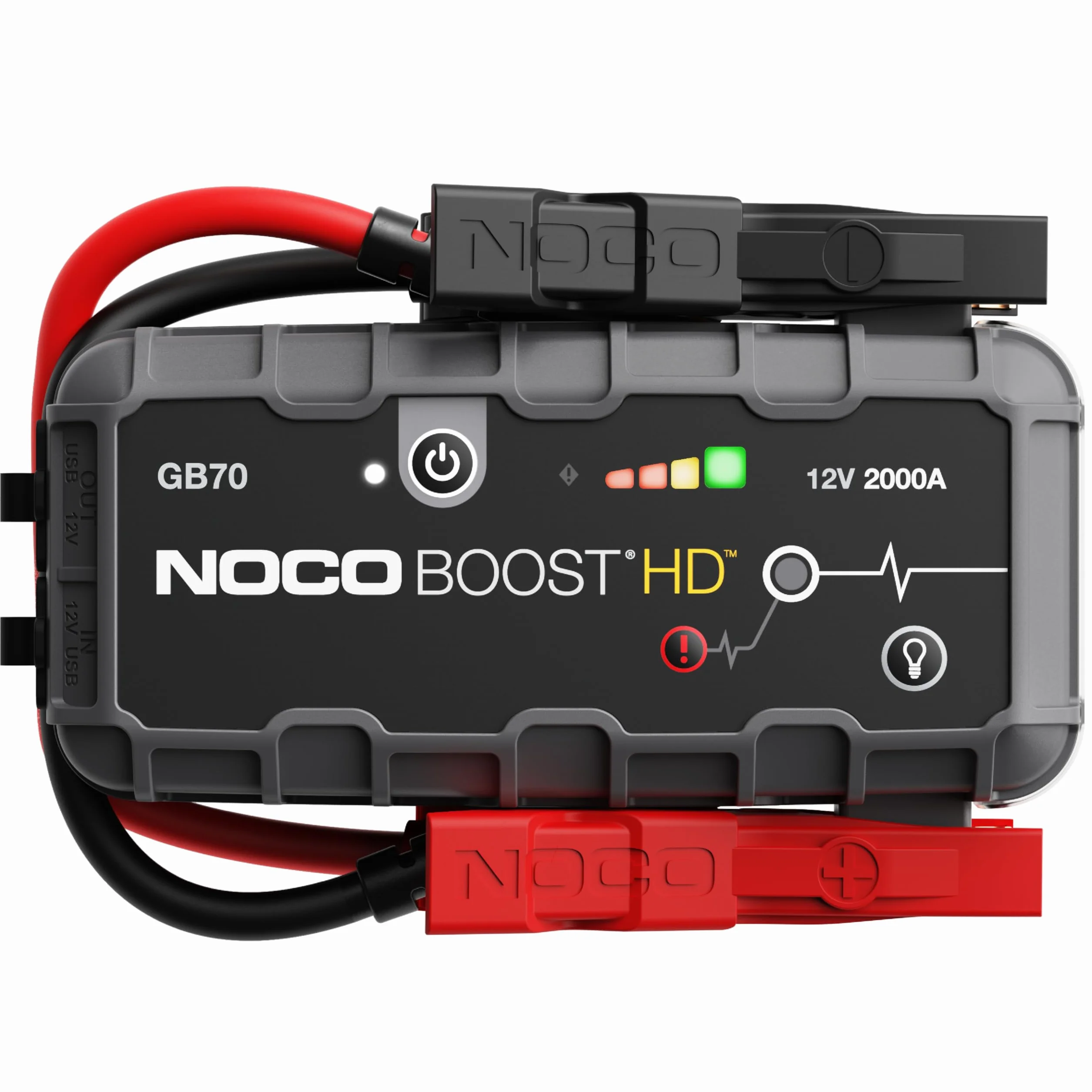 NOCO Boost HD GB70 2000A 12V UltraSafe litowy urządzenie rozruchowe, booster do akumulatora I kable rozruchowe do 8,0-litrowych silników benzynowych i 6,0-litrowych silników wysokoprężnych