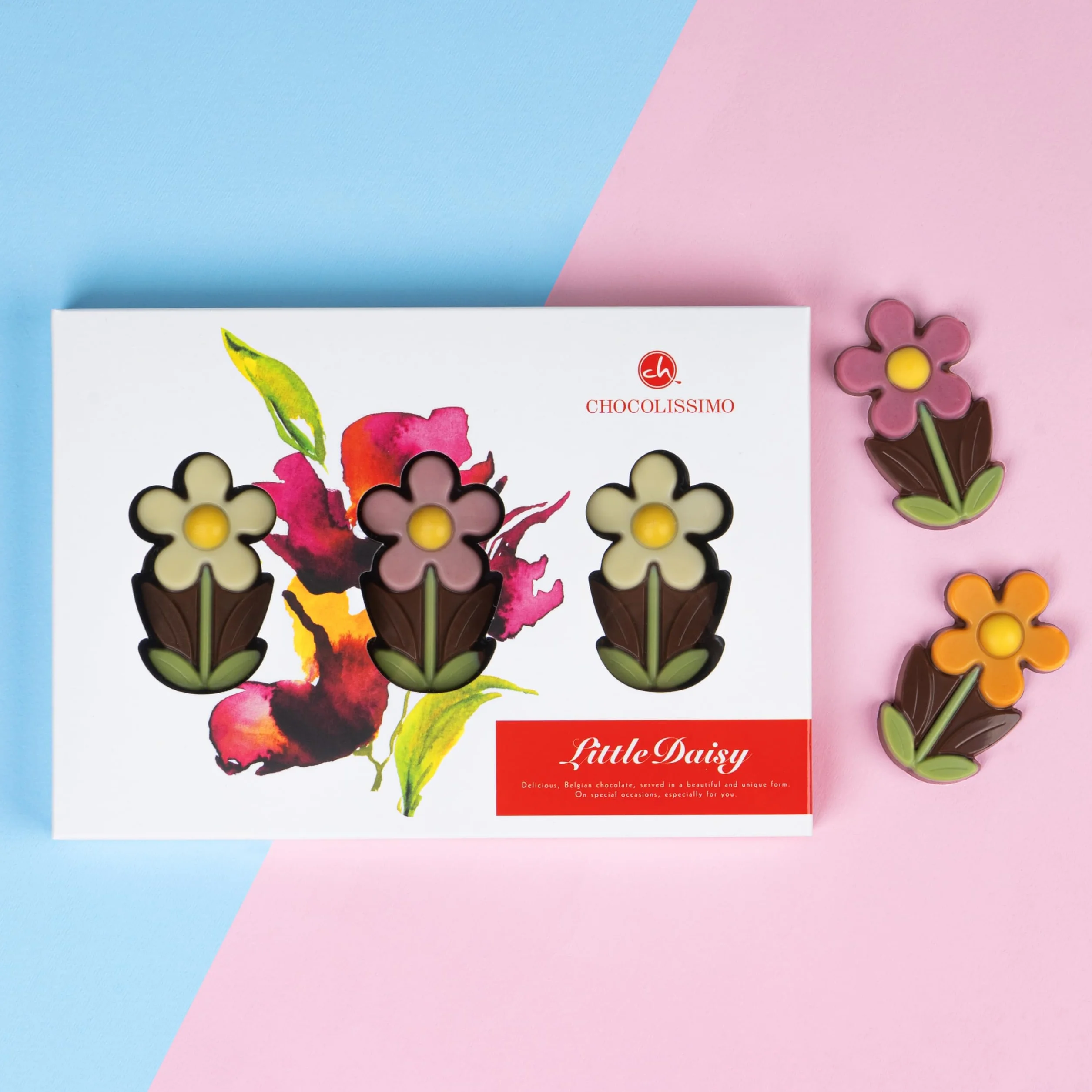 3 Little Daisy | 3 czekoladowe stokrotki | kwiatki z czekolady | kwiaty | czekolada | słodycze | prezent | upominek | kobieta | mama | koleżanka | dziewczyna | dekoracja | urodziny | imieniny