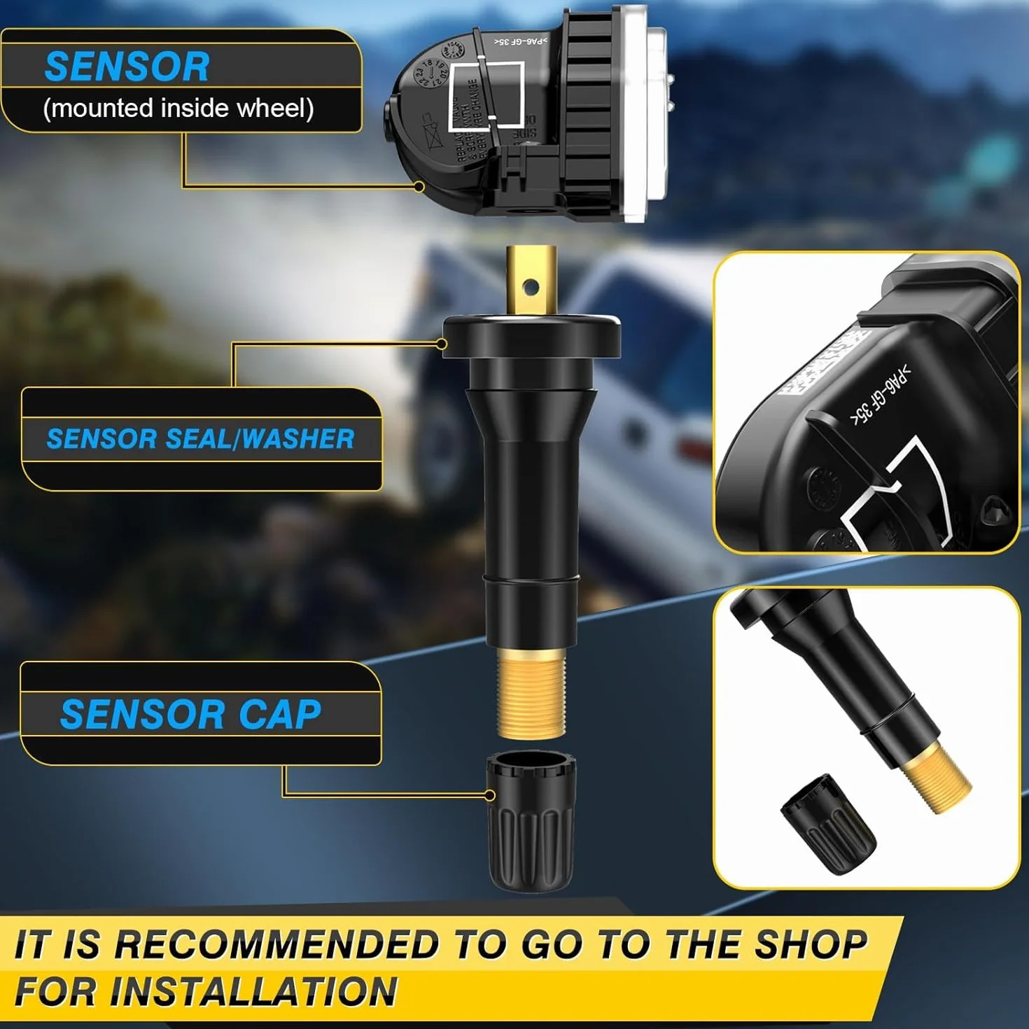 Czujnik ciśnienia w oponach, system kontroli ciśnienia w oponach TPMS czujnik RDKS 433 MHz do OPEL Antara Corsa Insignia Meriva Mokka Zafira, czujnik TPMS 13506028 13594222, 4 sztuki