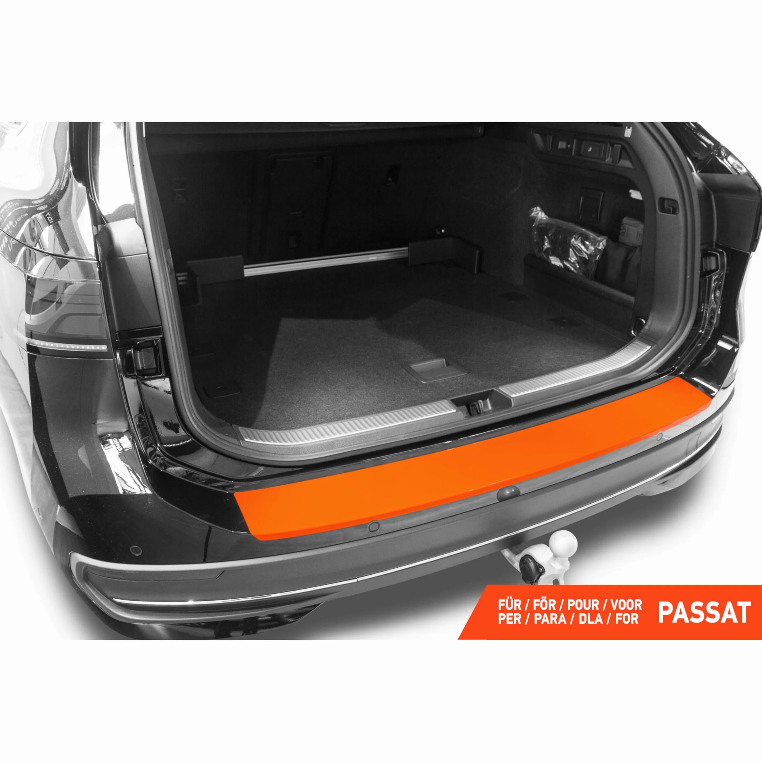 Luxshield folia ochronna na krawędź załadunkową kompatybilny z VW Passat B9 3J I 2024-2026 - ochrona przed zarysowaniami, folia ochronna na lakier - przezroczysty błyszczący