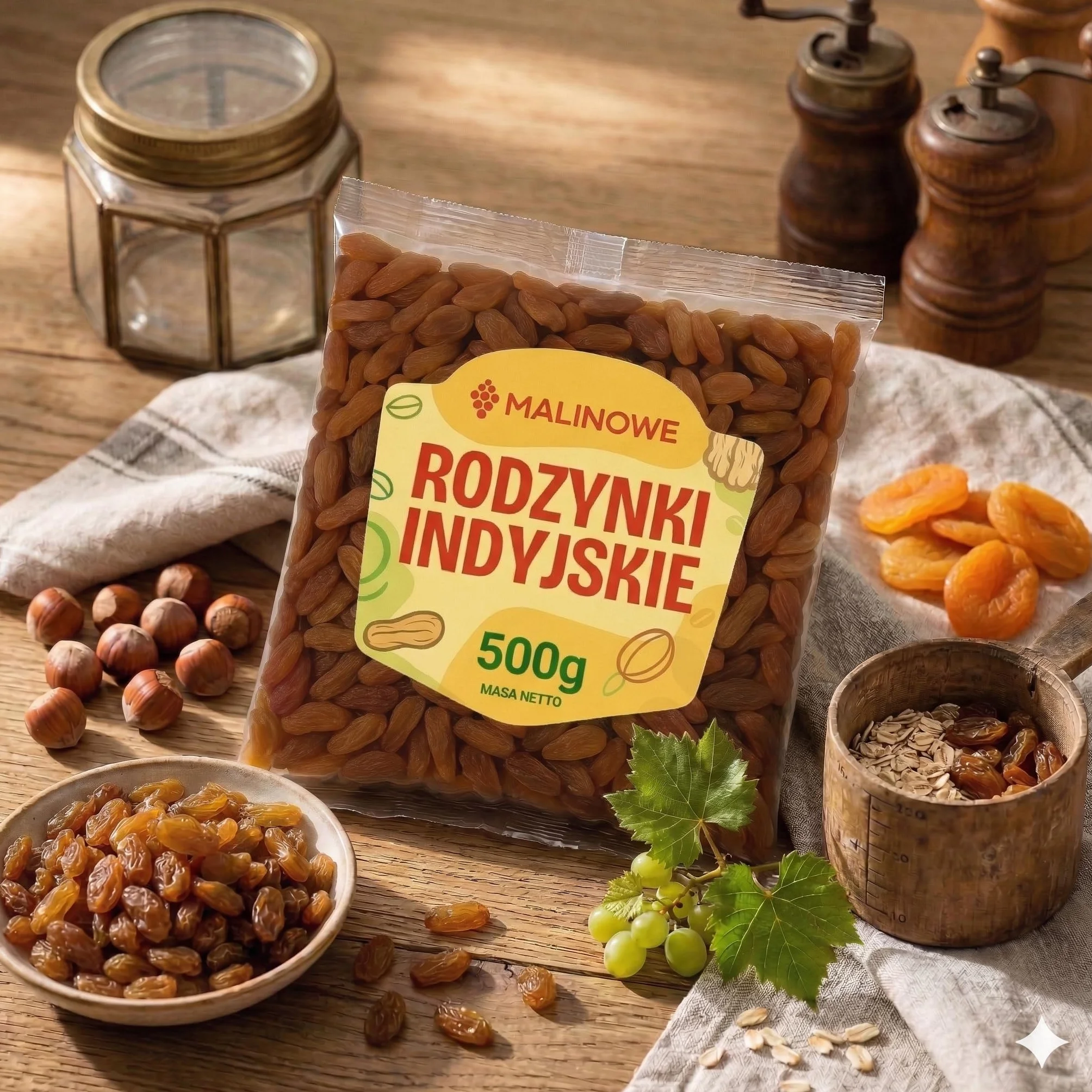 Rodzynka Indyjska Malinowe 500g Naturalna