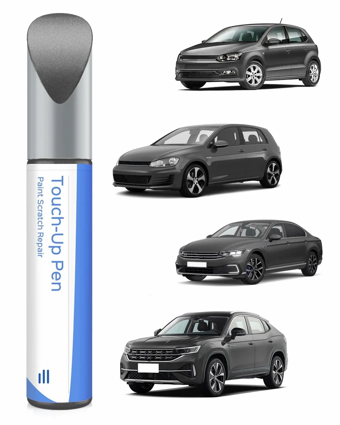 LA7T United Grey Metallic pisak do lakieru, kompatybilny z VW/Volkswagenem, dokładne dopasowanie do chipów i zadrapań